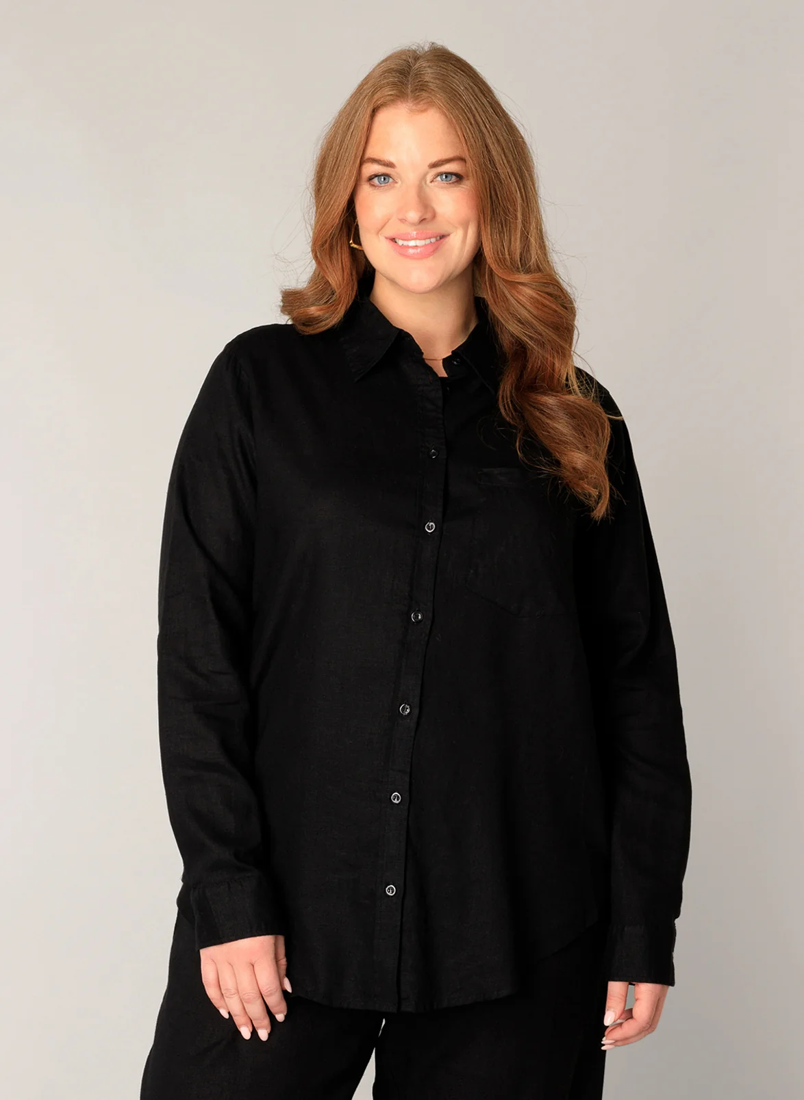 Base level curvy Blouse 7000087 1000 Black - Image 3