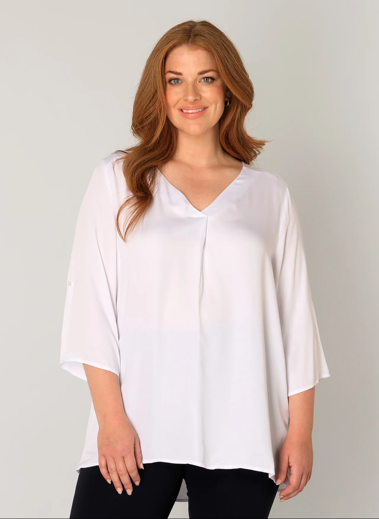 Base level curvy Blouse 7000090 white 001 - Image 3