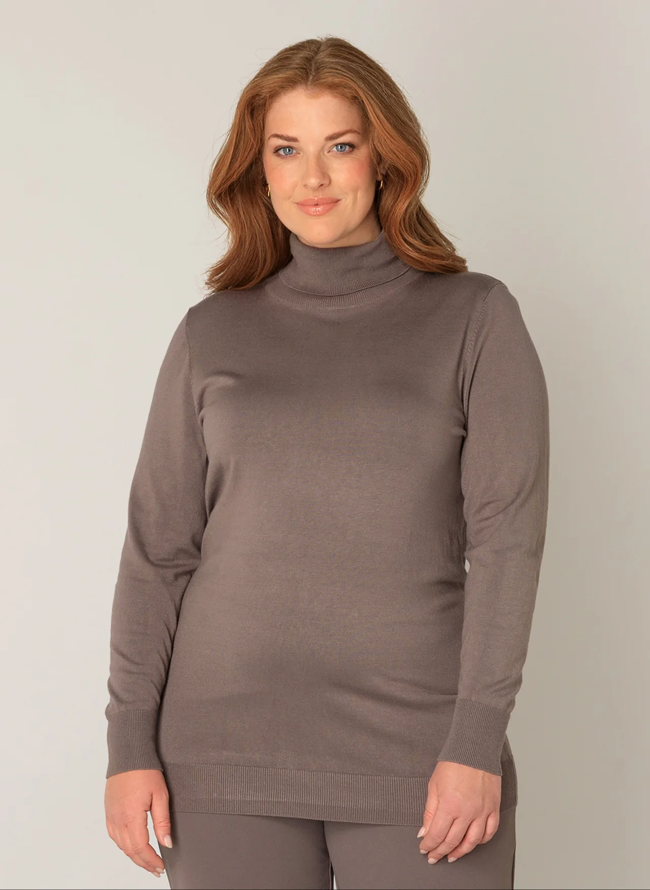 Base level curvy Trui 7000066 9043 dark taupe - Image 8