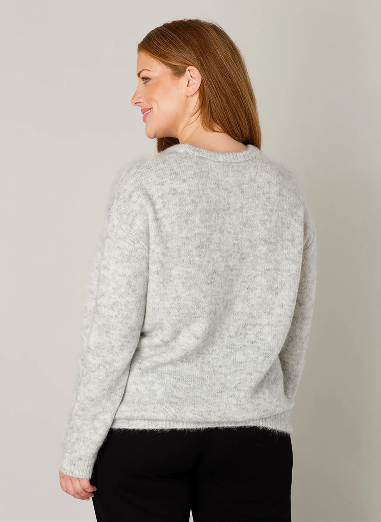 Base level curvy Trui 7000121 11010 grey melange - Image 4