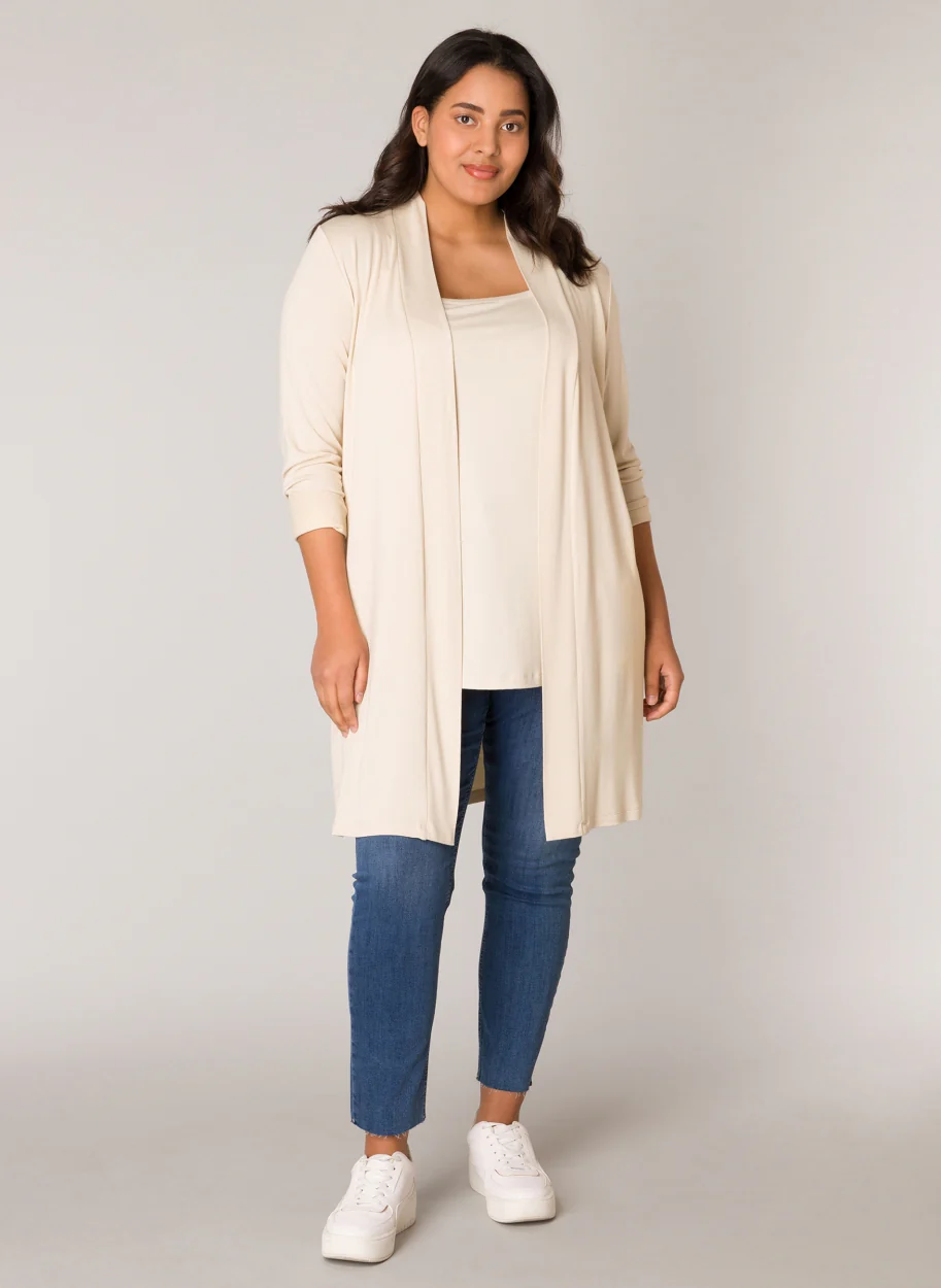 Base level curvy Vest 7000001 10002 light beige