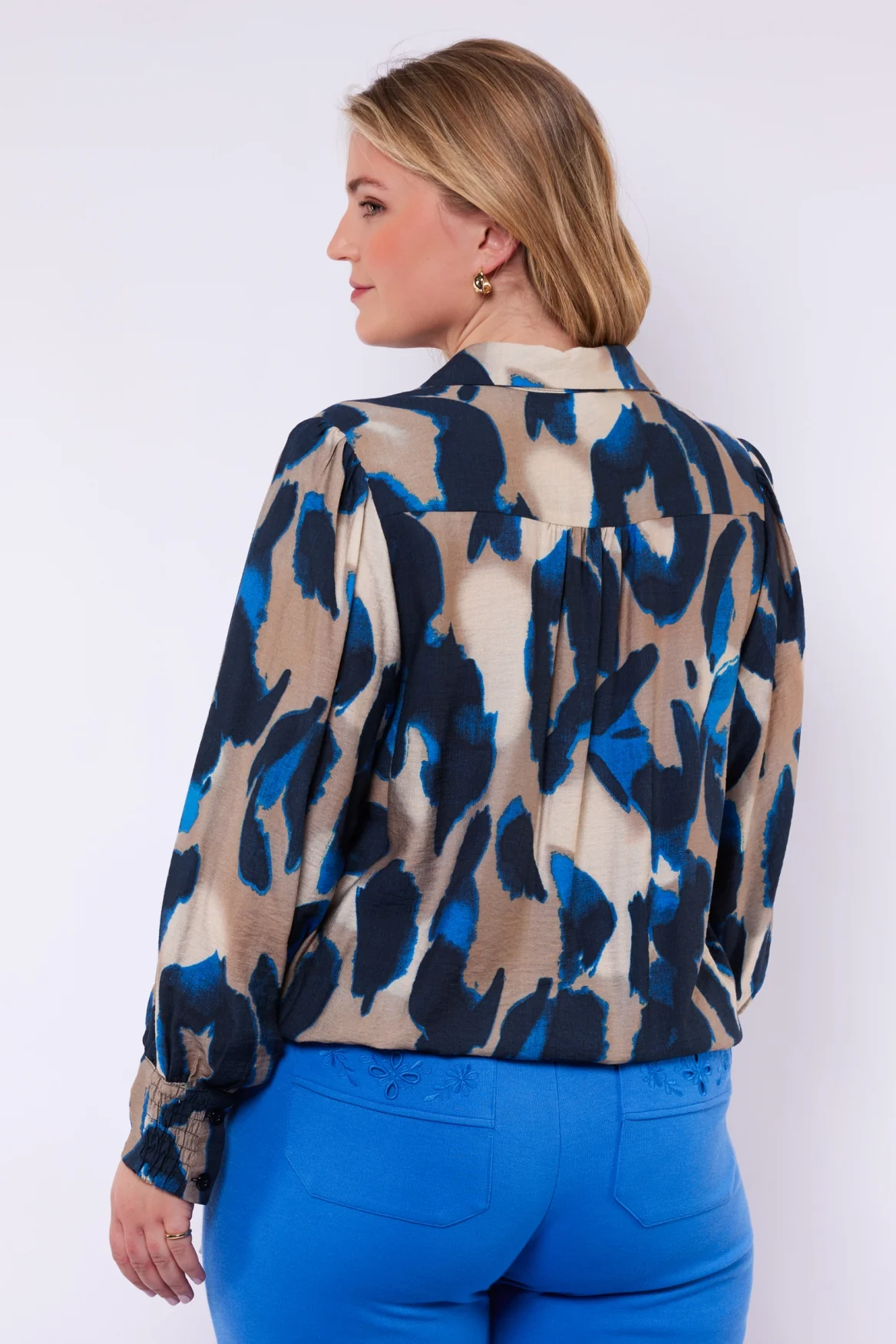Exxcellent Blouse 26VQE02 412649 moon rock/dark sapphire - Image 4