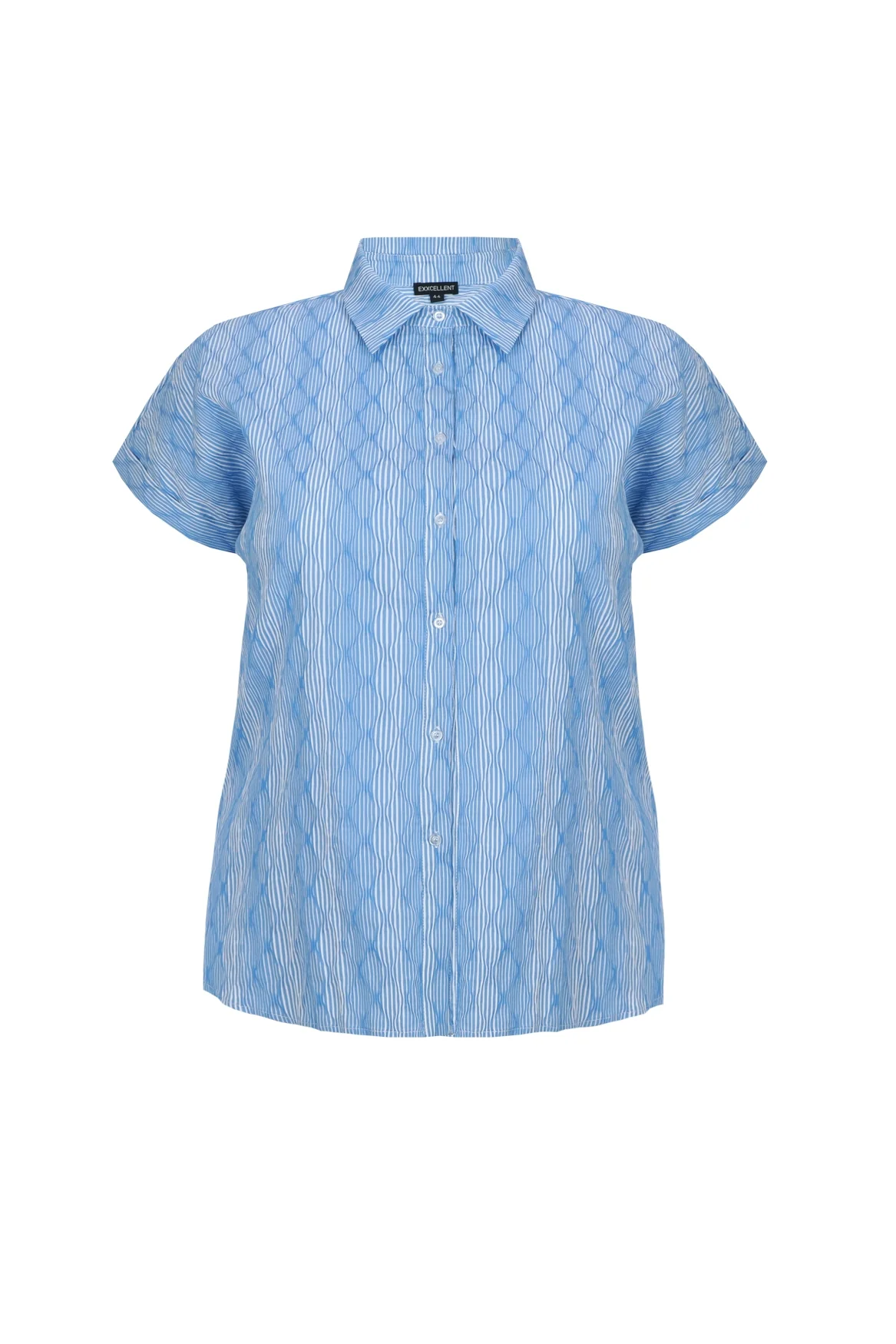 Exxcellent Blouse 26ZFZE12 632011 ice blue/offwhite - Image 5