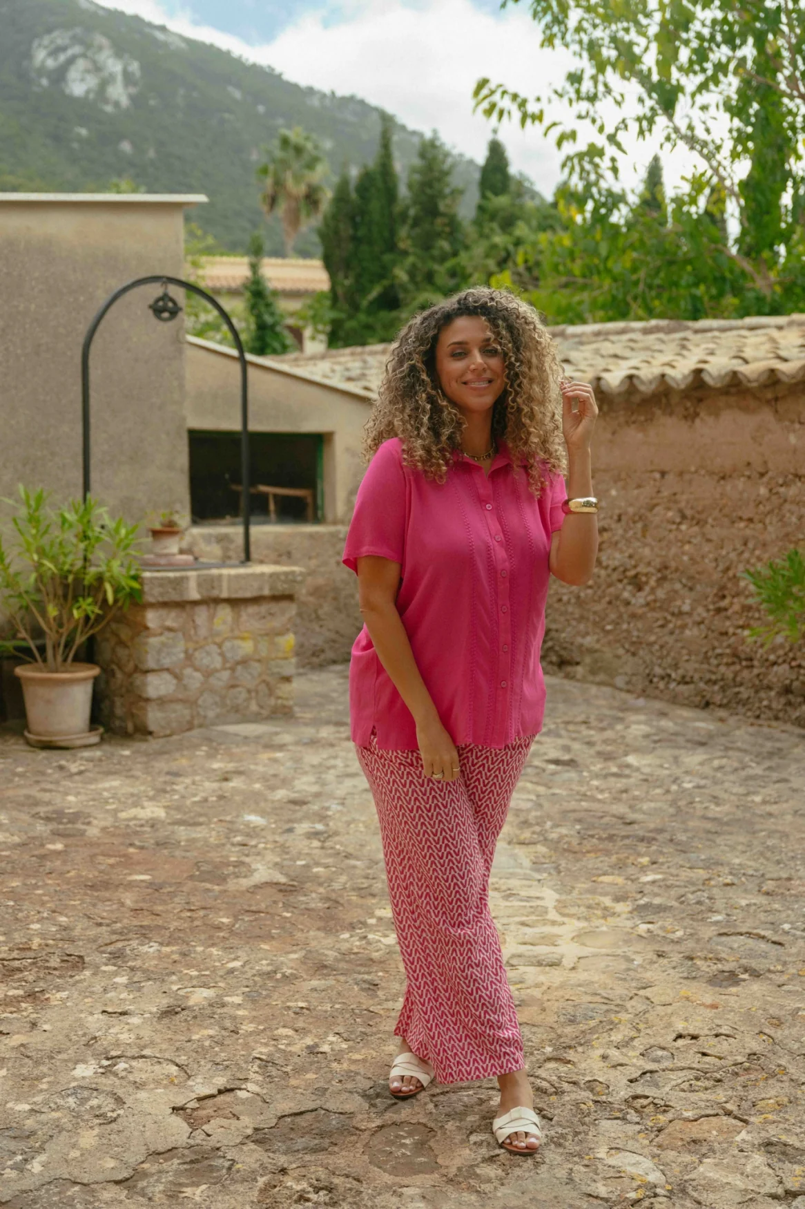 Exxcellent Pantalon 26ZFZE22 014344 sand/berry fuchsia - Image 7