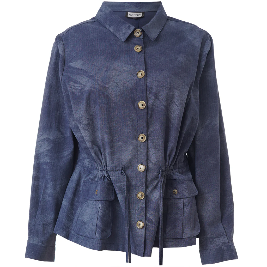 Gozzip Blouse G261021 BLUE - Image 7
