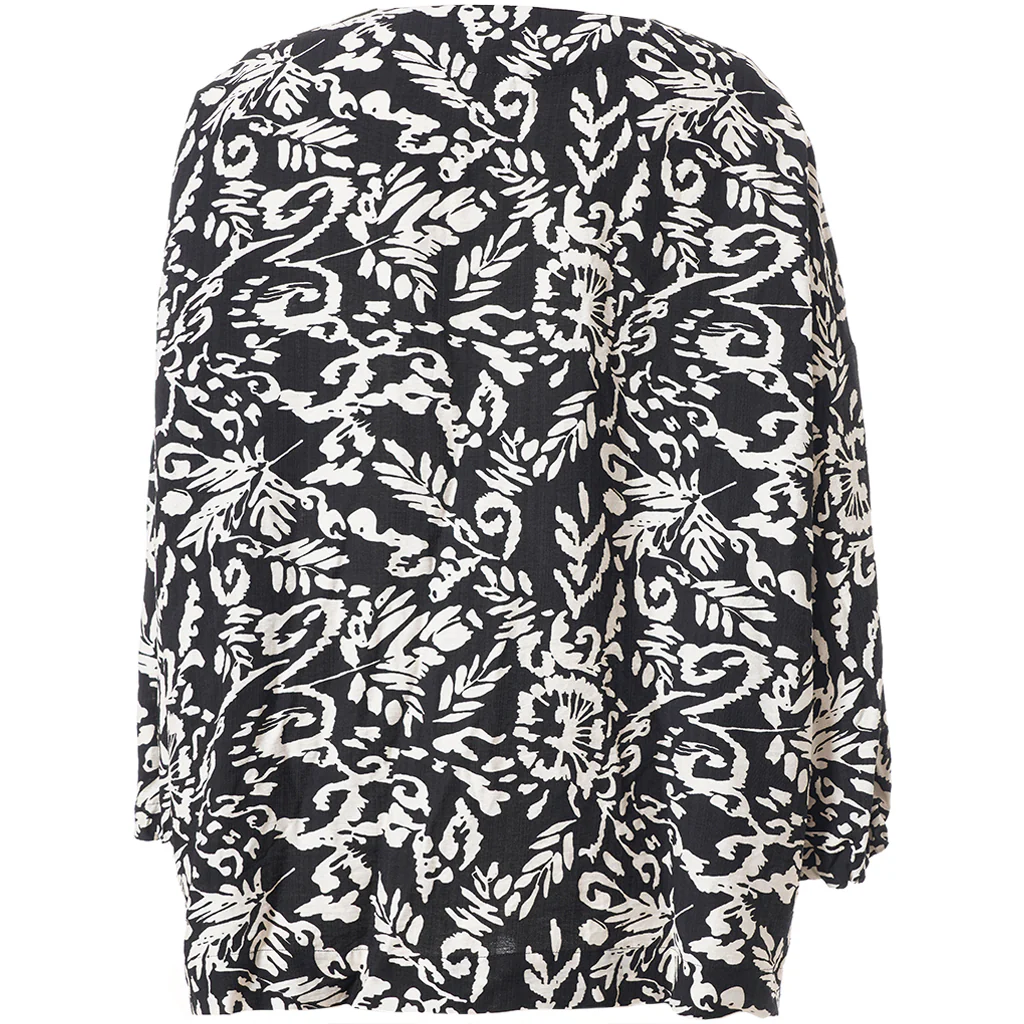 Gozzip Blouse G261029 BLACK WHITE - Image 3