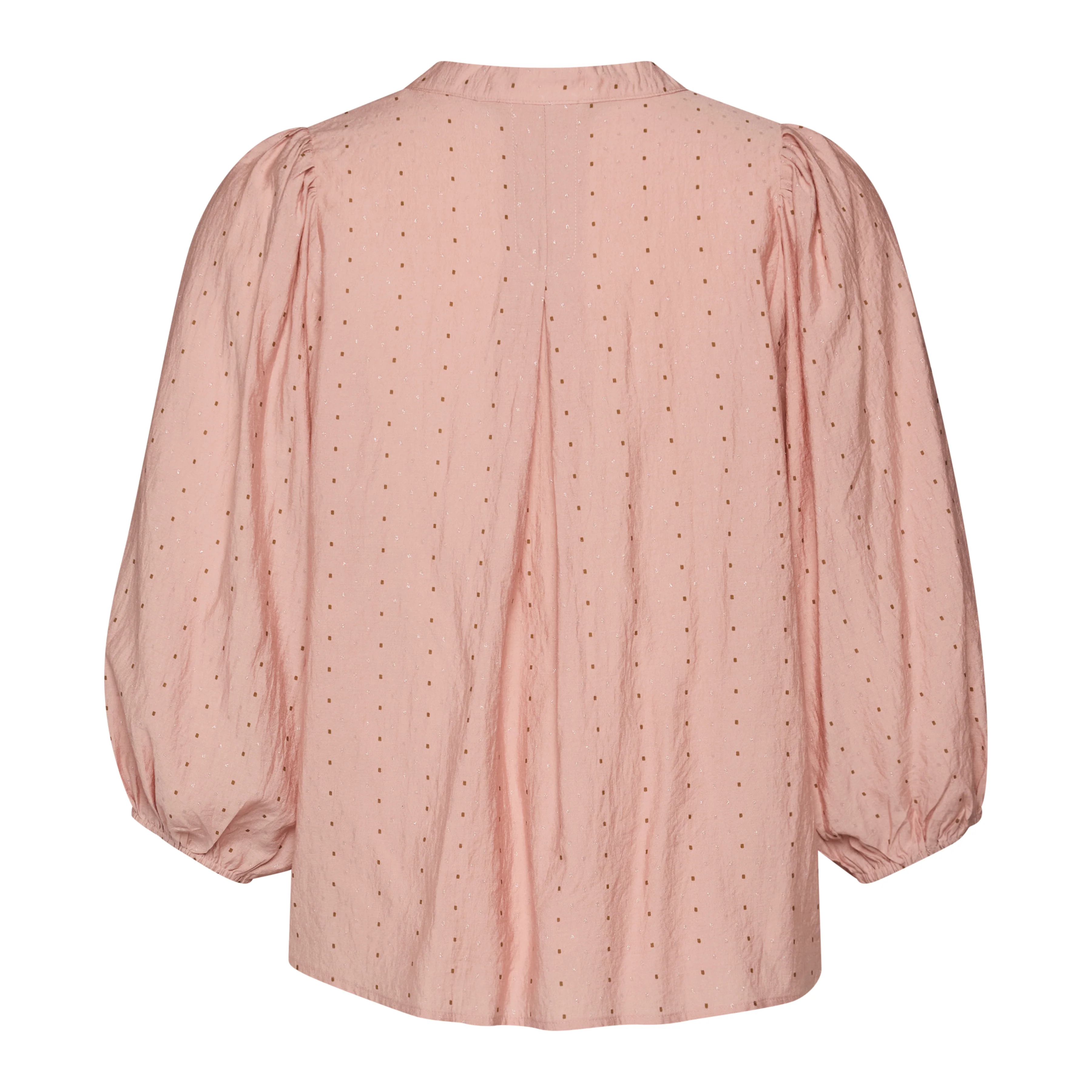 Gozzip Blouse G264050 Rose with brown and silver dots - Image 3