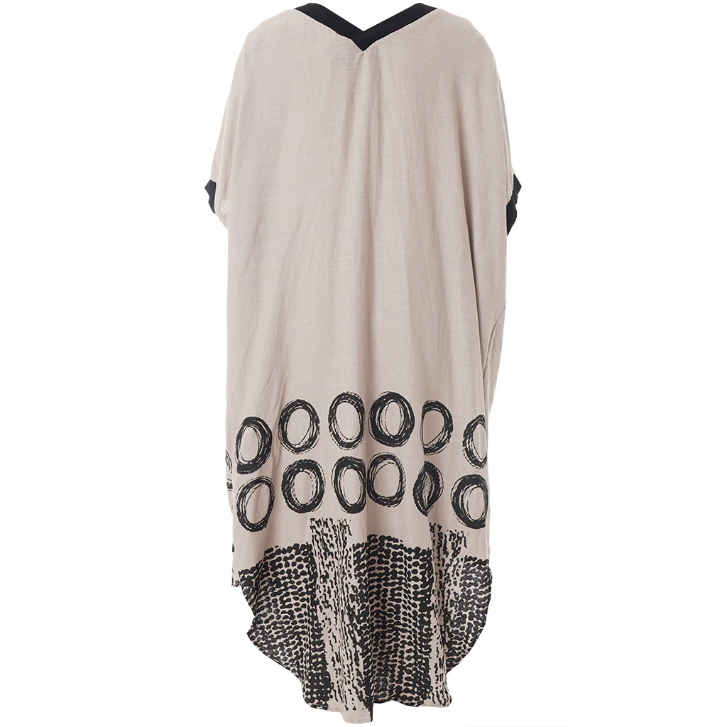 Gozzip Jurk G262204 SAND/BLACK PRINTED - Image 4