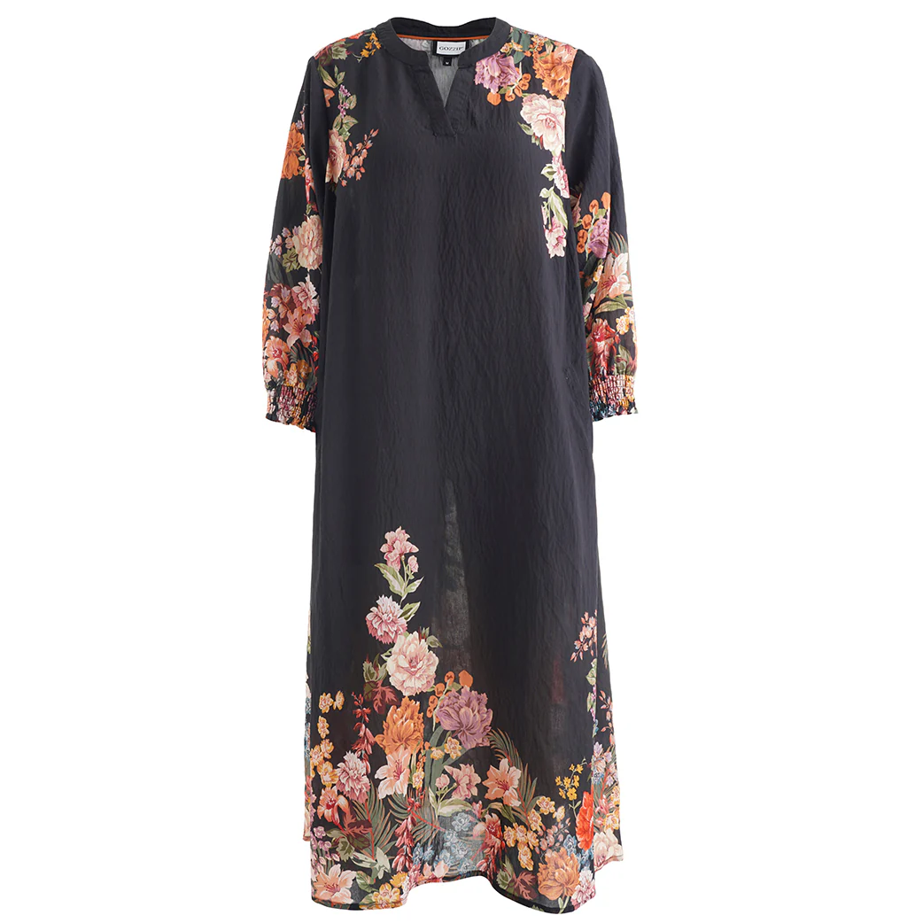 Gozzip Jurk G264005 Black with rose fall board - Image 2