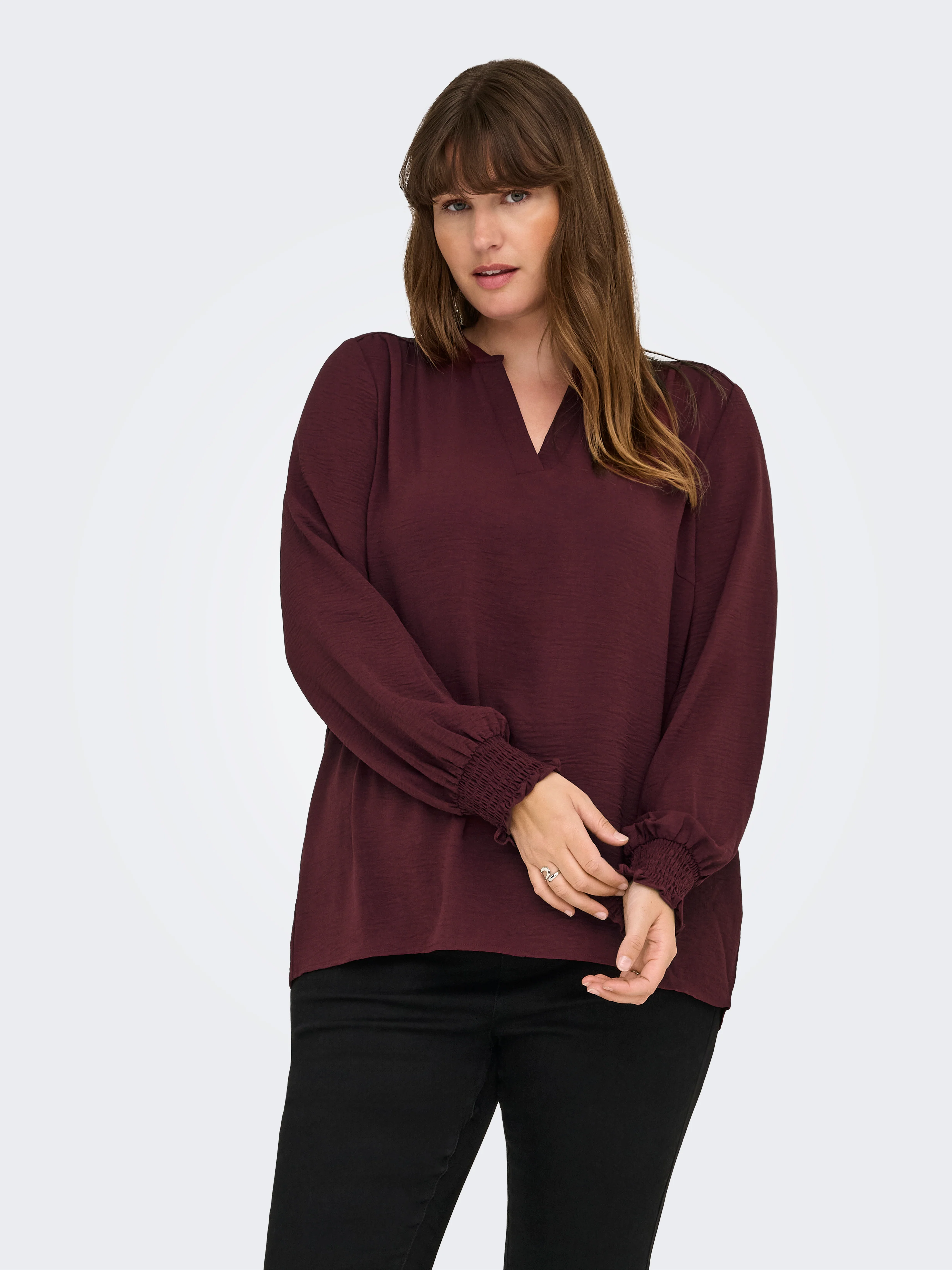 Only Carmakoma Blouse 15285157 186540-Tawny Port - Image 3