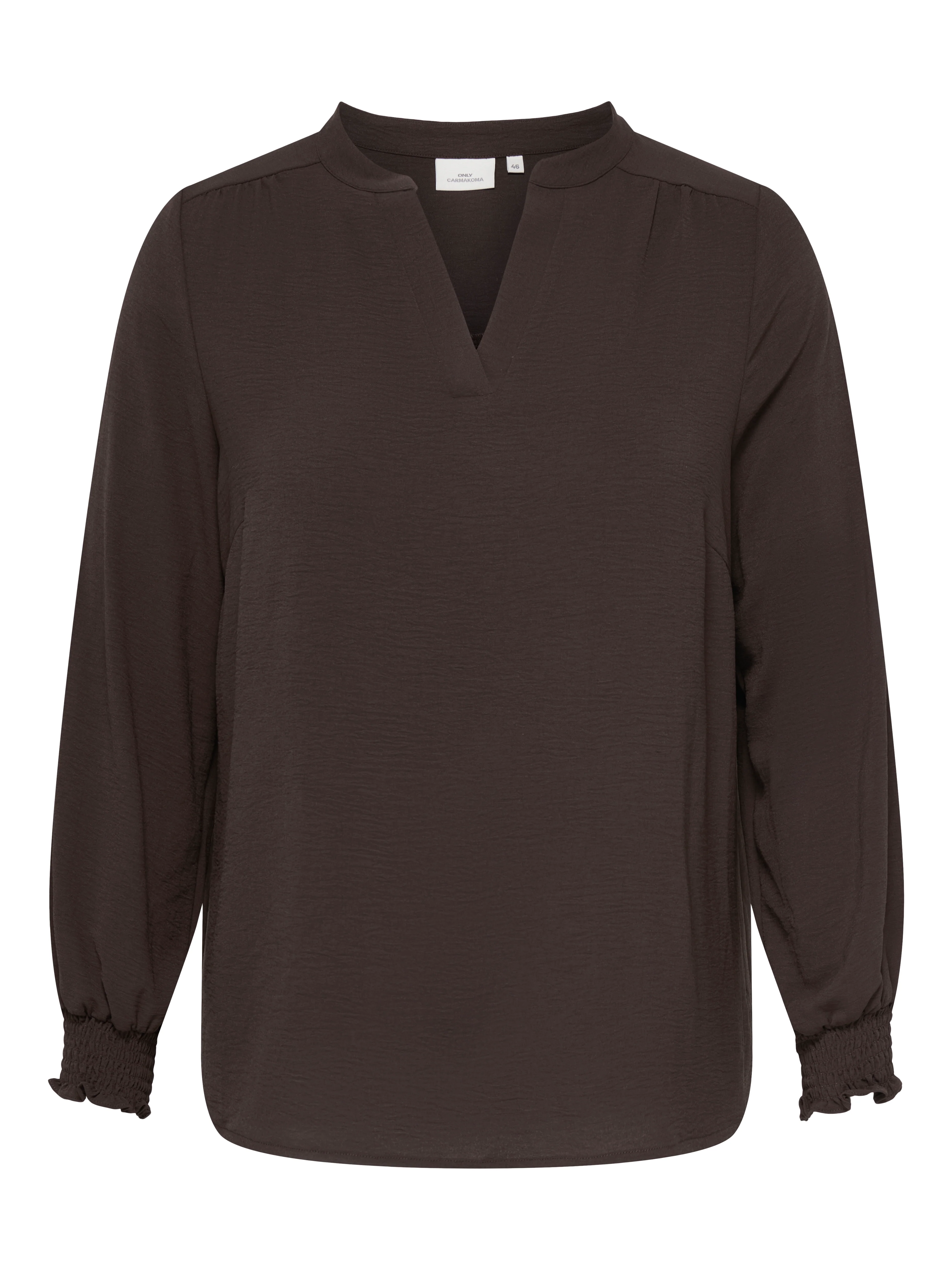 Only Carmakoma Blouse 15285157 237375-Coffee Bean - Image 2