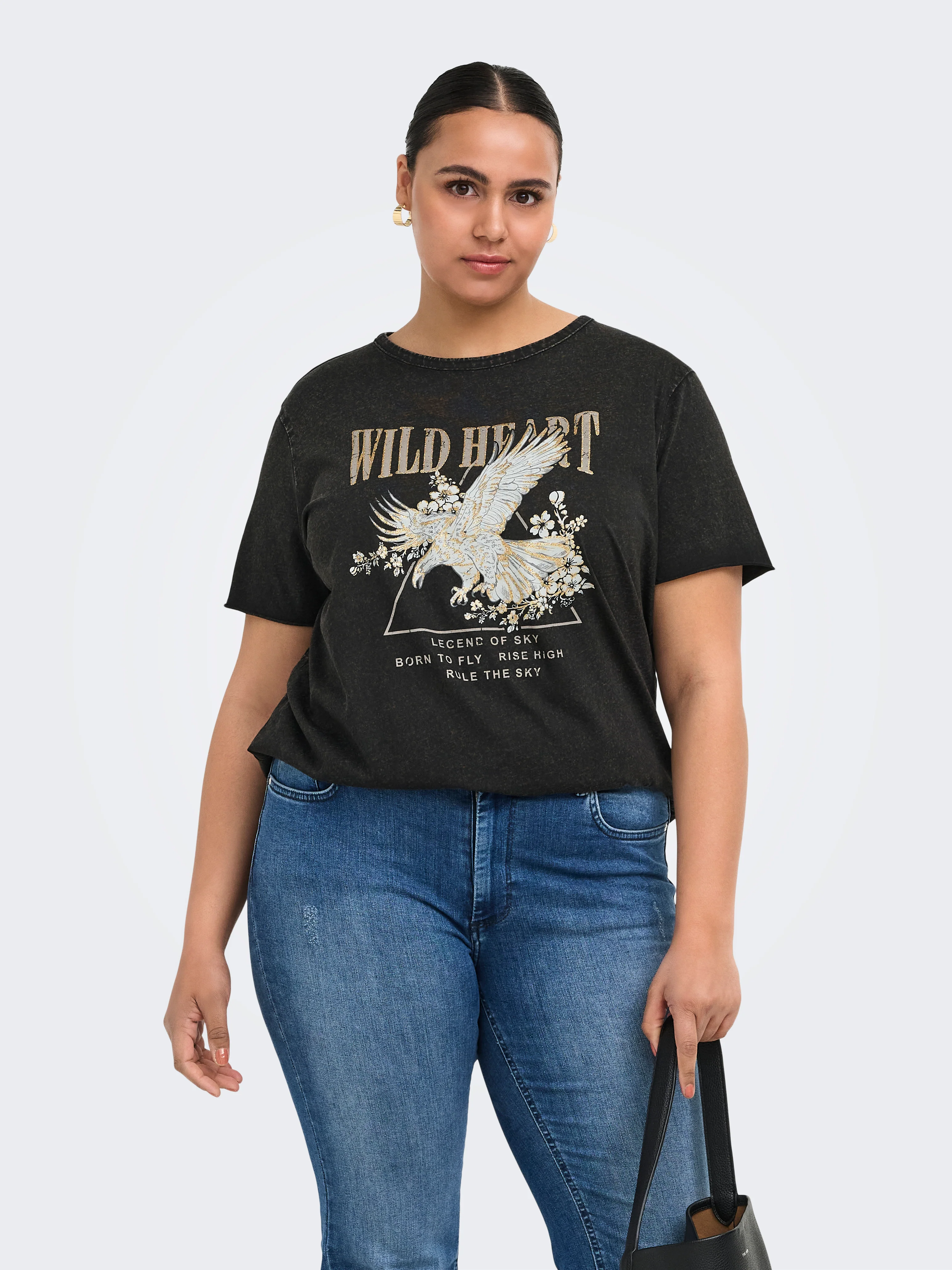 Only Carmakoma Blouse 15299503 177911019-Black/Wild heart eagle - Image 3
