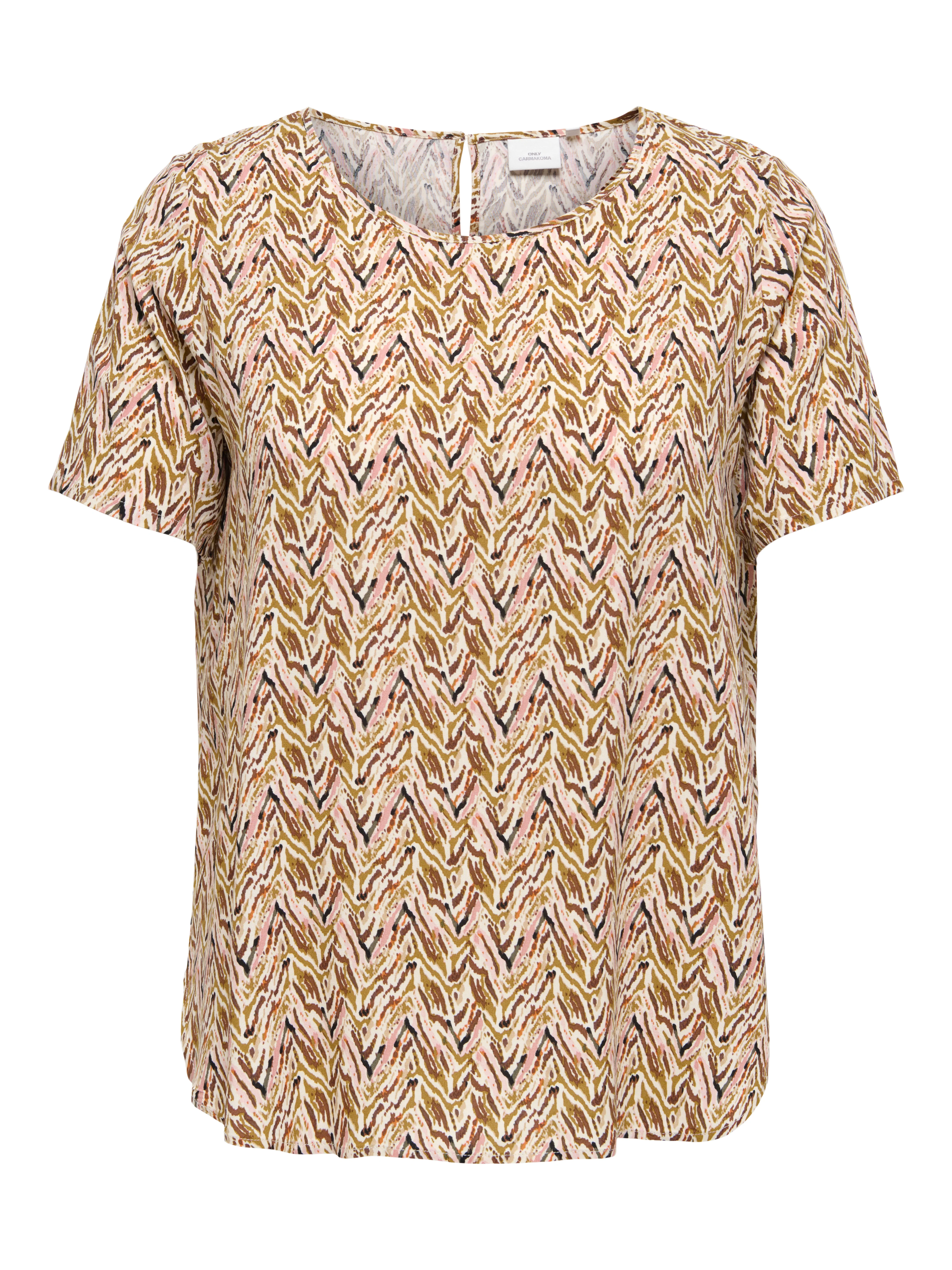 Only Carmakoma Blouse 15304541 196844003-Whitecap Gray/ABSTRACT ZIG ZAG - Image 14