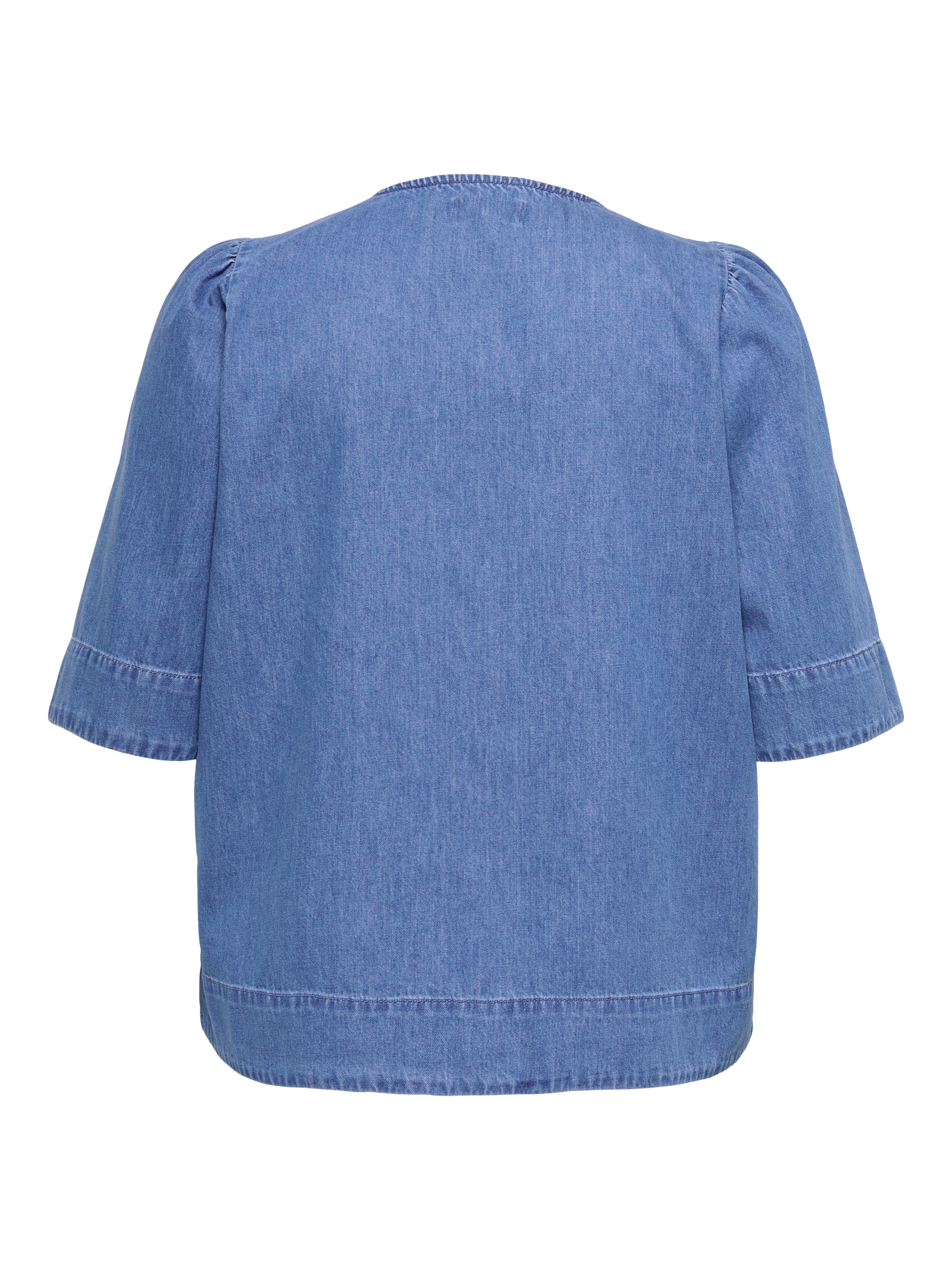 Only Carmakoma Blouse 15368374 179695-Medium Blue Denim - Image 45