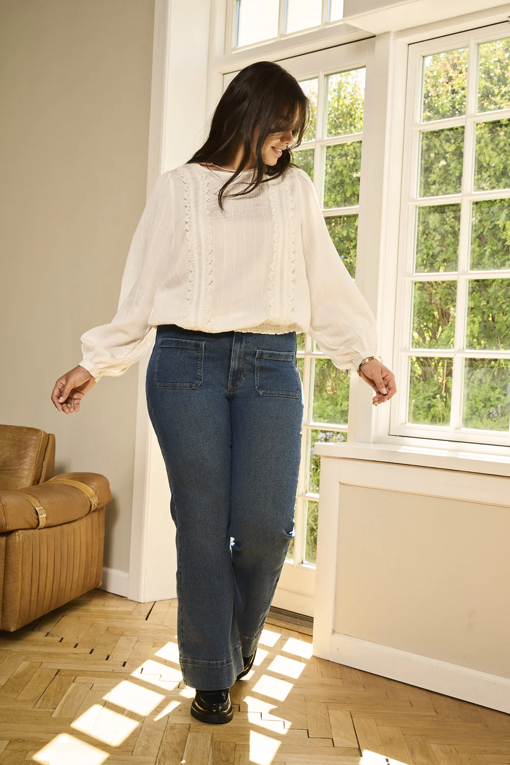 Only Carmakoma Blouse 15369487 177922-Cloud Dancer - Image 3