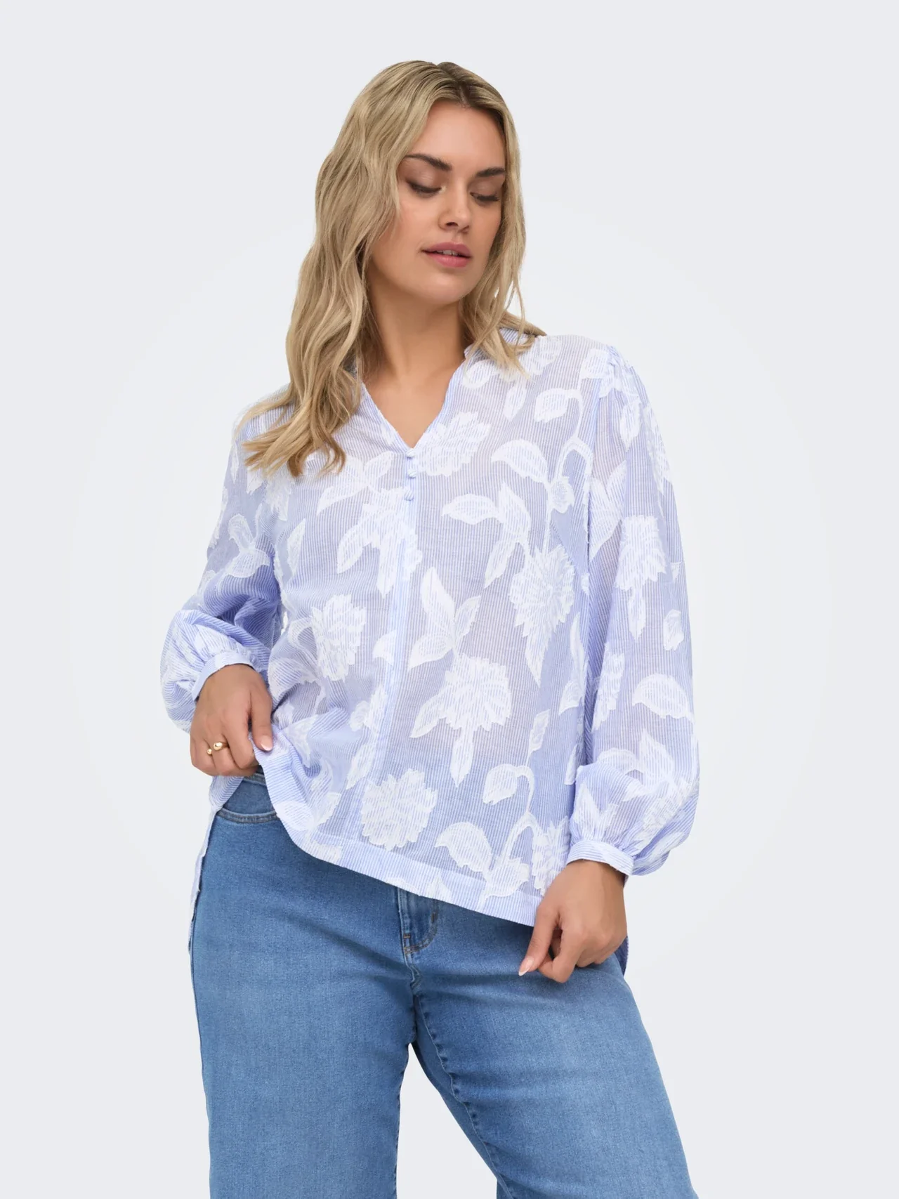 Only Carmakoma Blouse 15369495 193179-Cashmere Blue