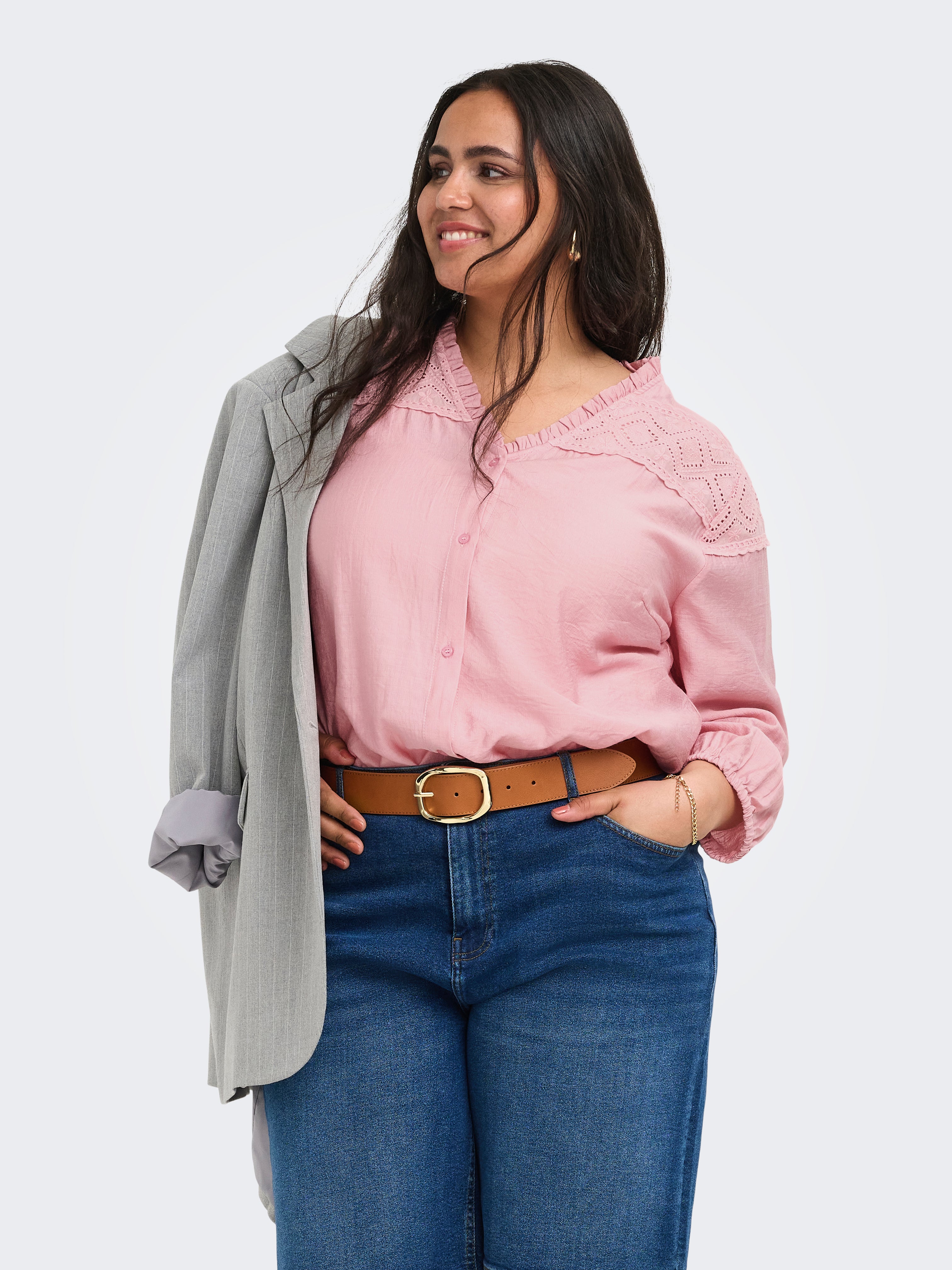 Only Carmakoma Blouse 15369606 178118-Misty Rose - Image 81