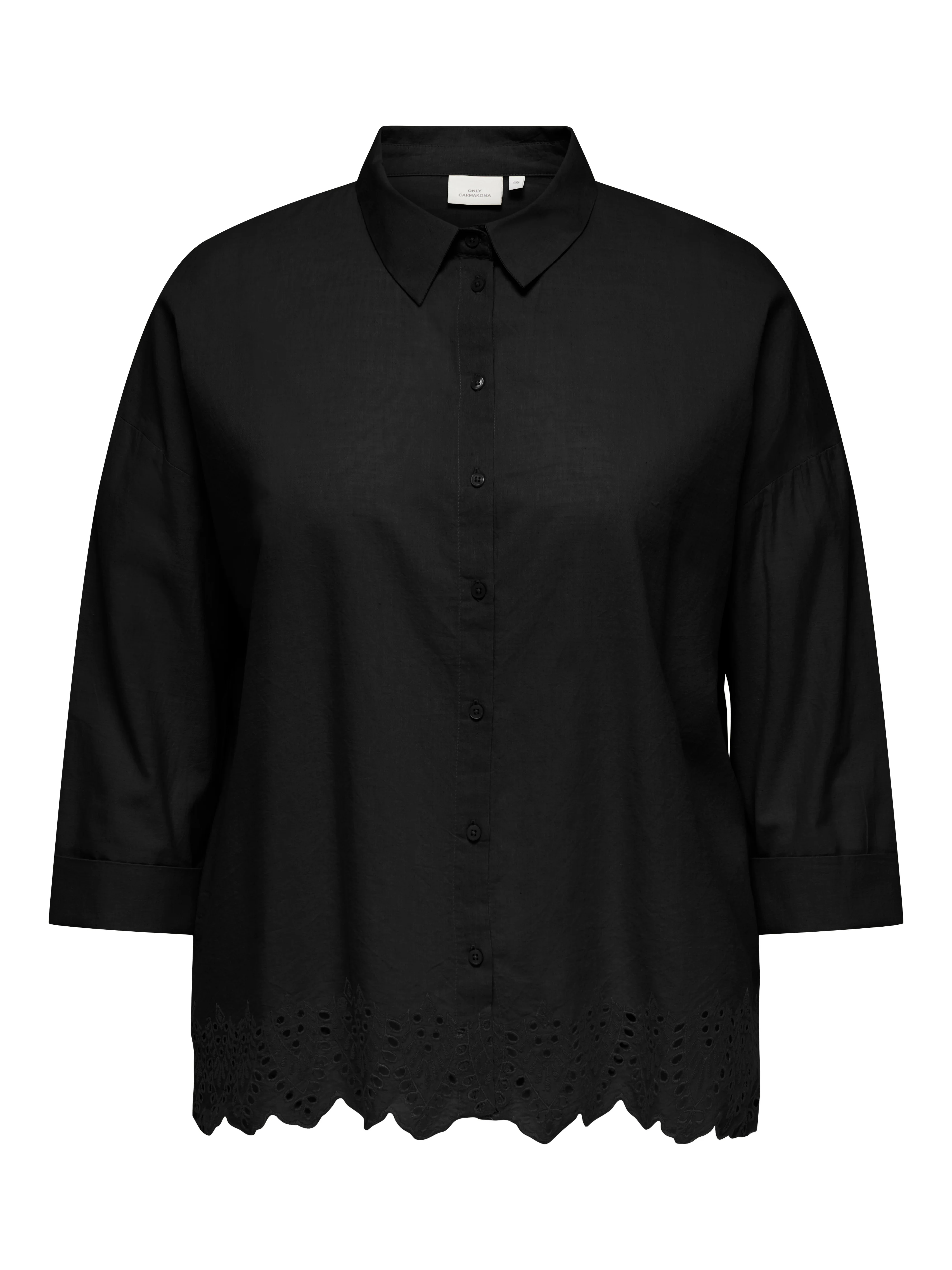 Only Carmakoma Blouse 15369723 177911002-Black/BLACK EMB