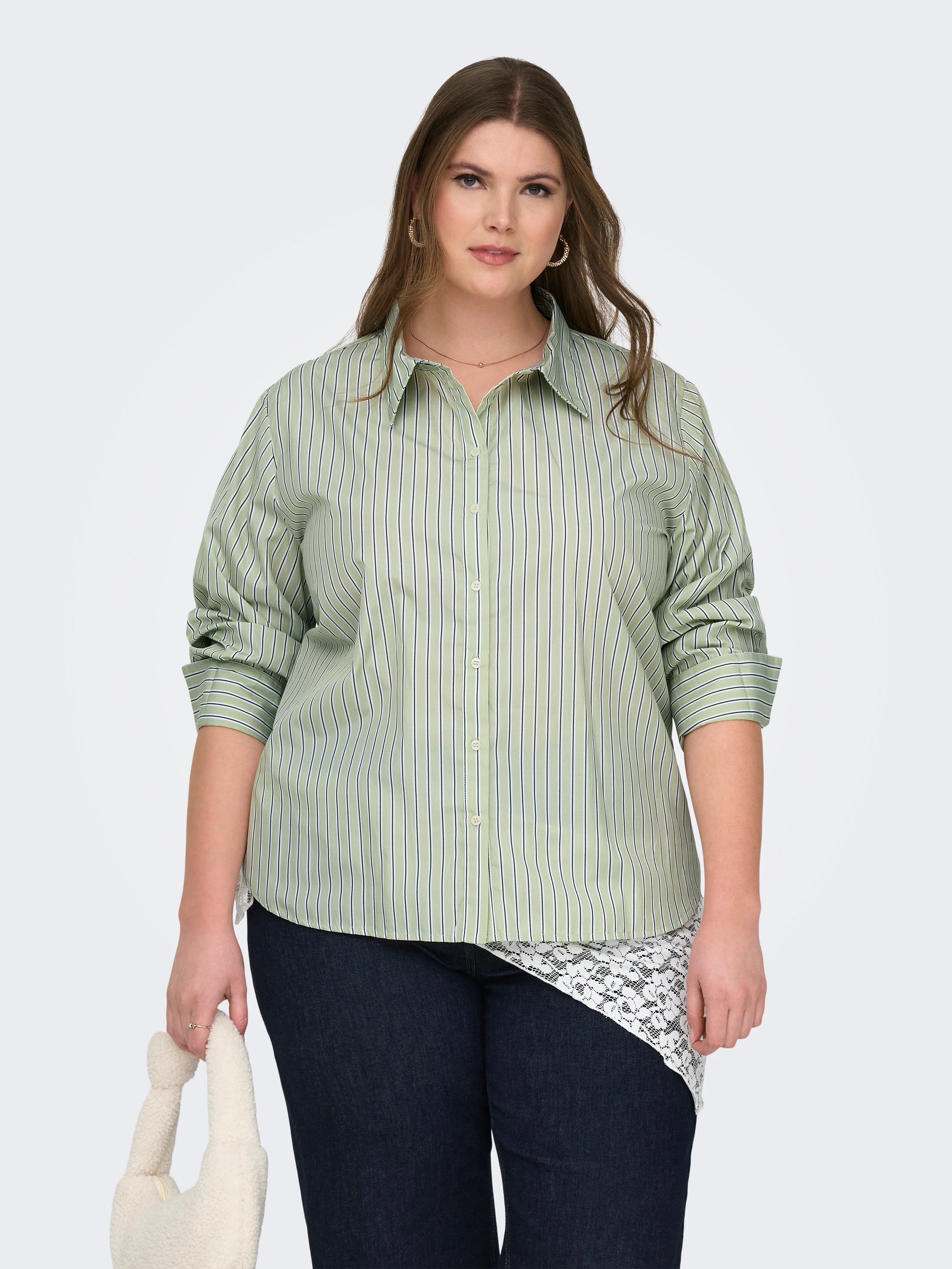 Only Carmakoma Blouse 15370065 276215001-Celadon Green/DOUGLAS FIR - Image 53