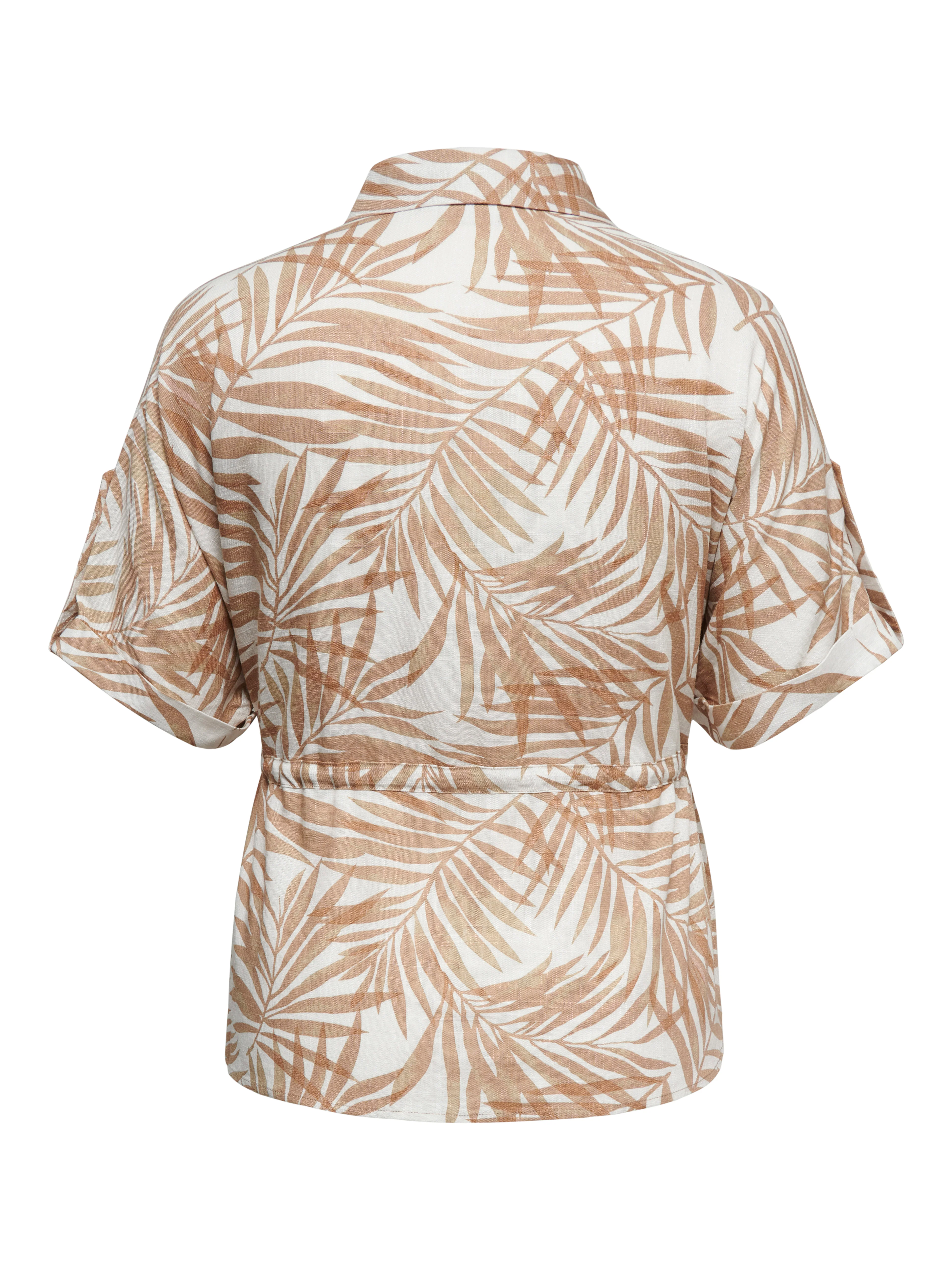 Only Carmakoma Blouse 15370879 190858001-Bright White/KELP LEAF - Image 2