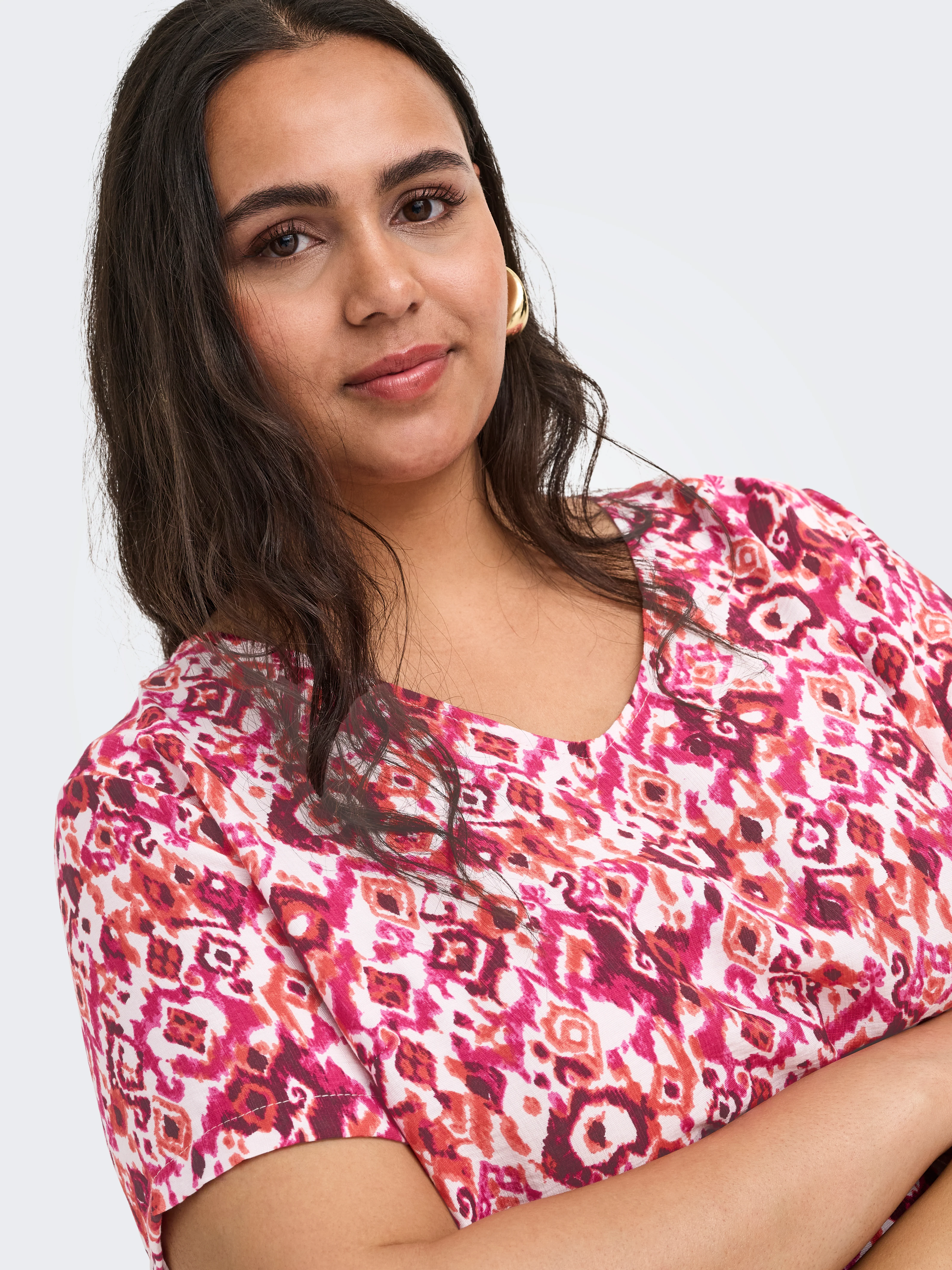 Only Carmakoma Blouse 15372136 219990003-Fuchsia Pink/SUMMER GEO - Image 99