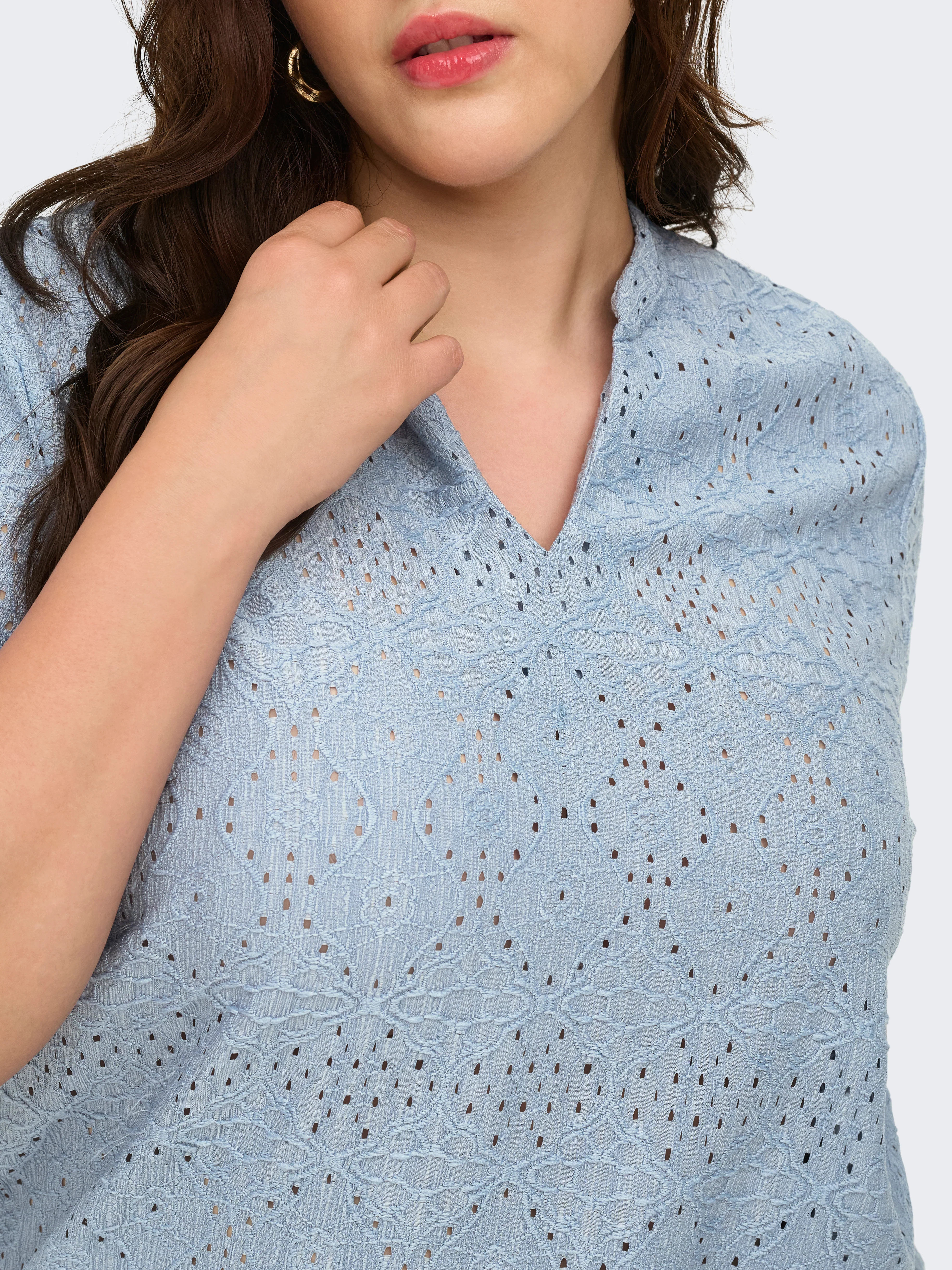 Only Carmakoma Blouse 15373033 179686-Faded Denim - Image 36