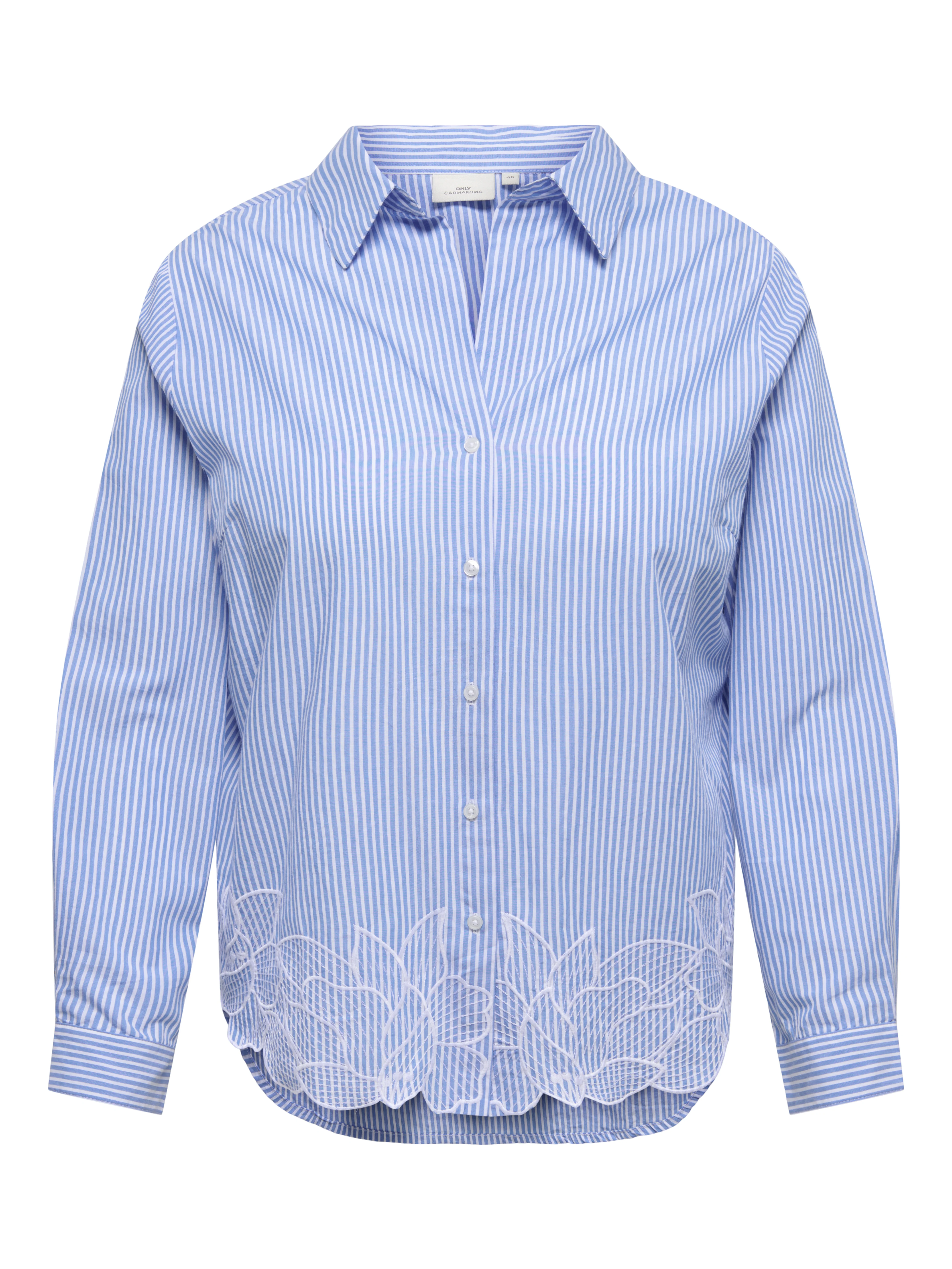 Only Carmakoma Blouse 15373376 206870002-Kentucky Blue/BRIGHT WHITE EMB - Image 8