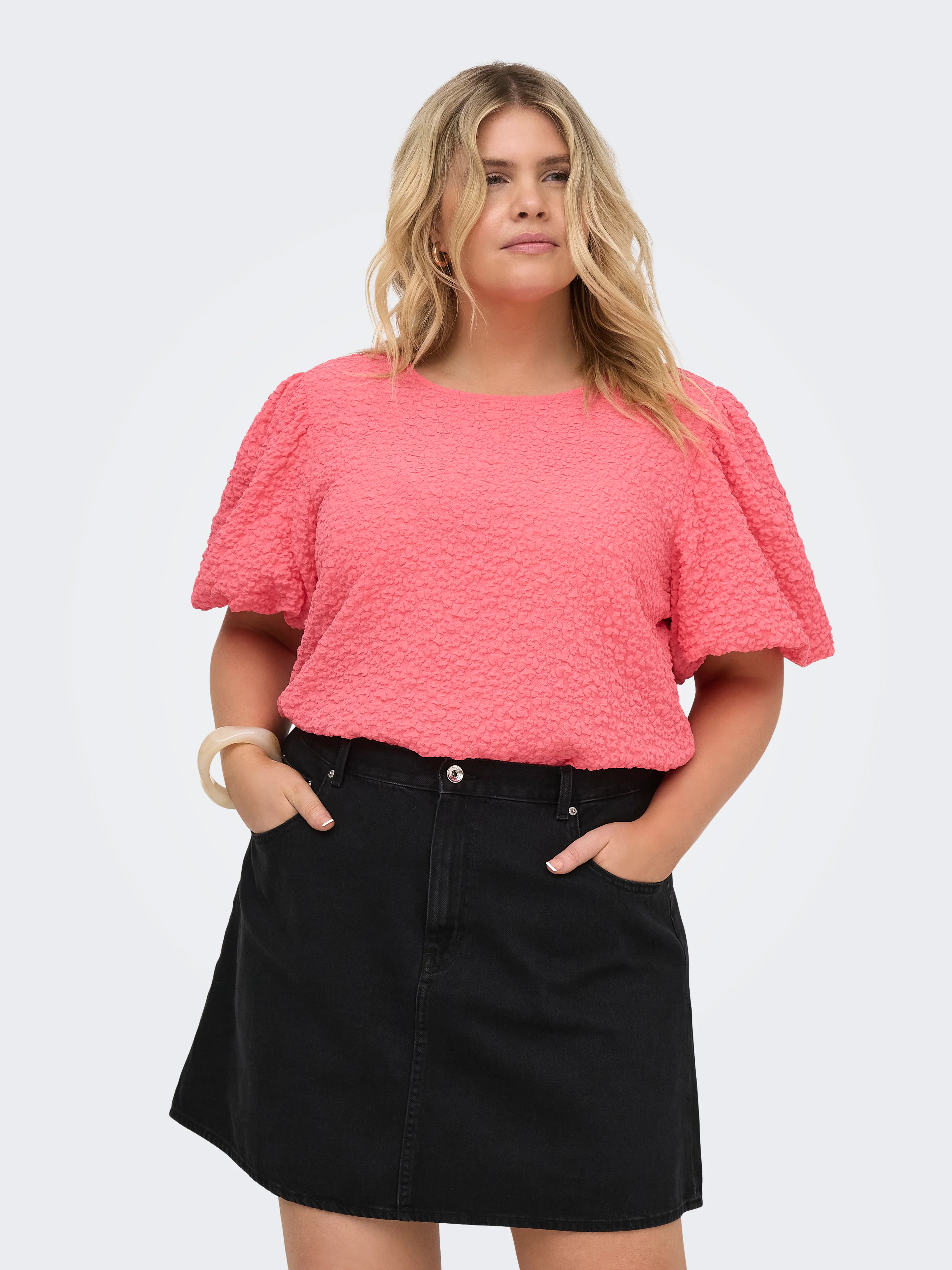 Only Carmakoma Blouse 15383576 187219-Sugar Coral - Image 26