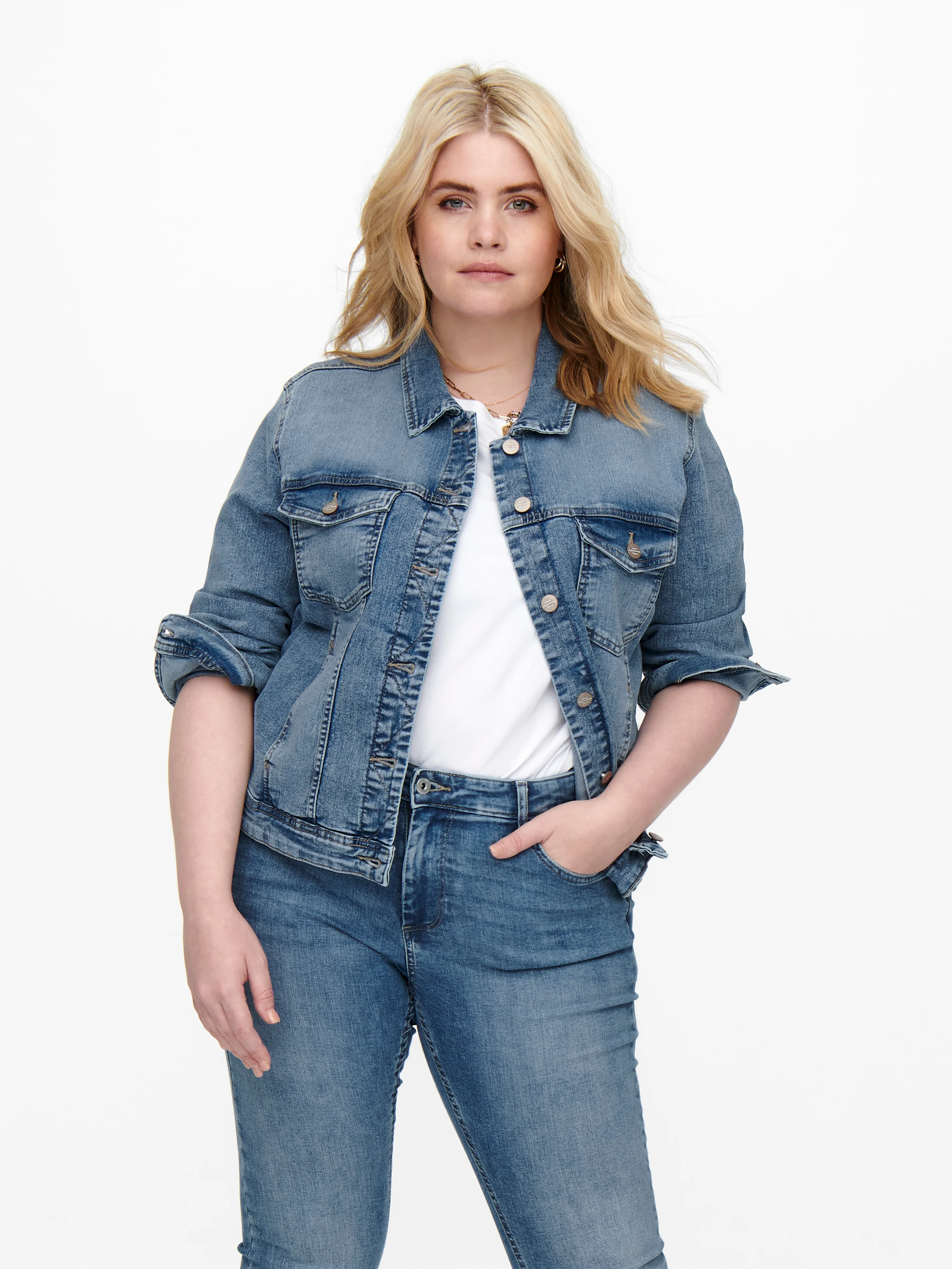 Only Carmakoma Jas 15253437 177934-Light Blue Denim - Image 5