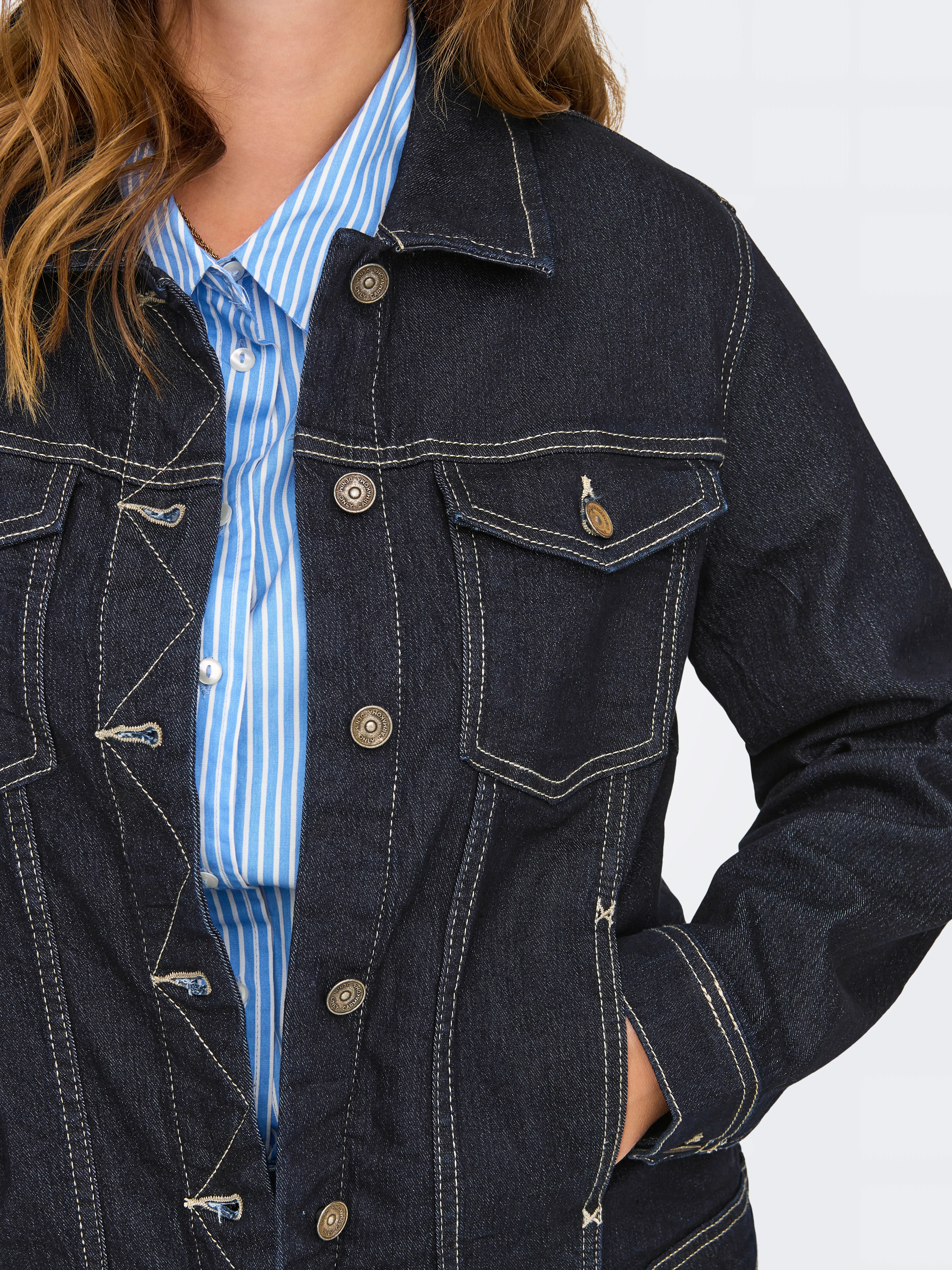Only Carmakoma Jas 15333100 177938-Dark Blue Denim - Image 49