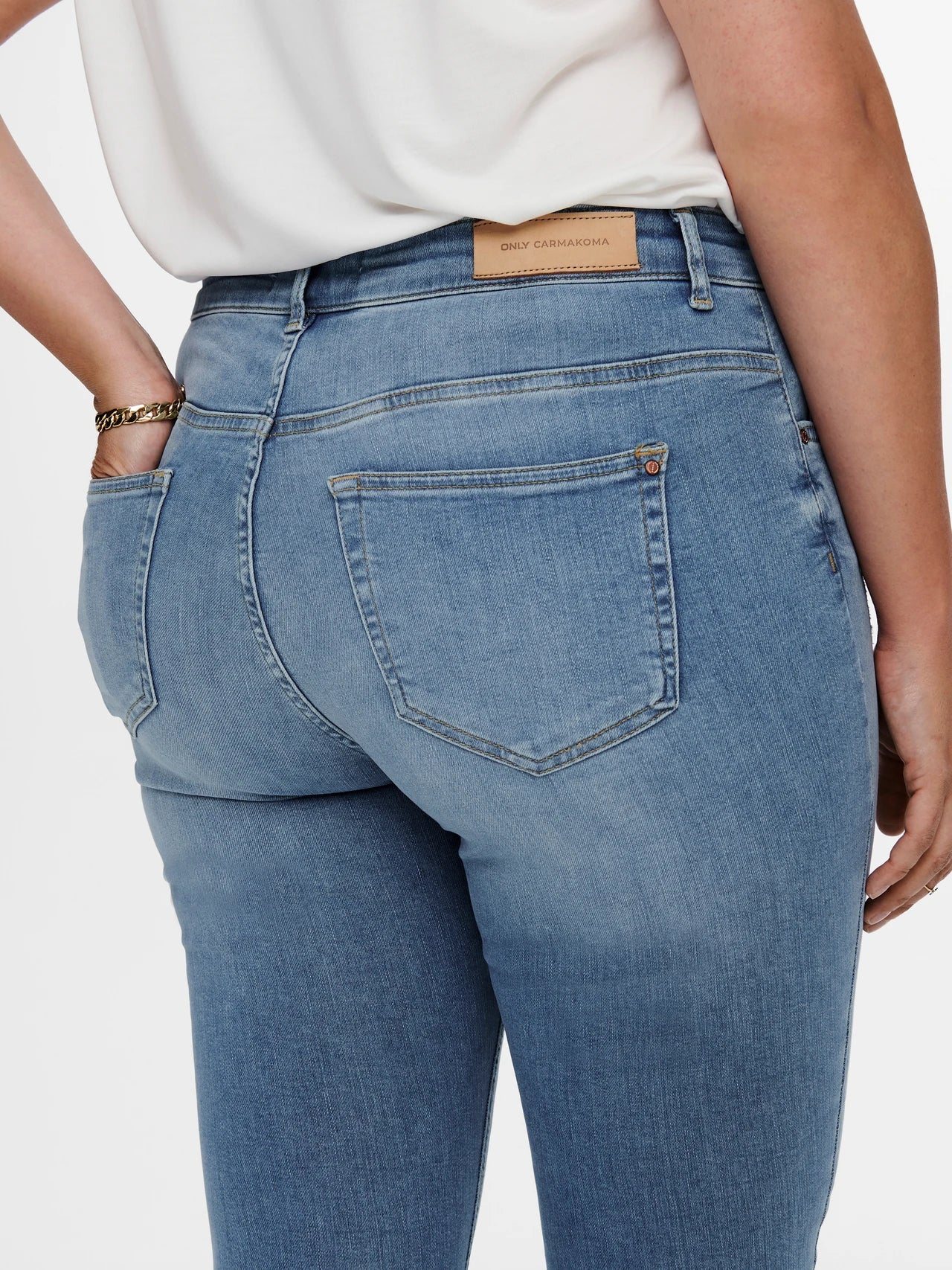 Only Carmakoma Jeans 15198408 177934-Light Blue Denim - Image 2
