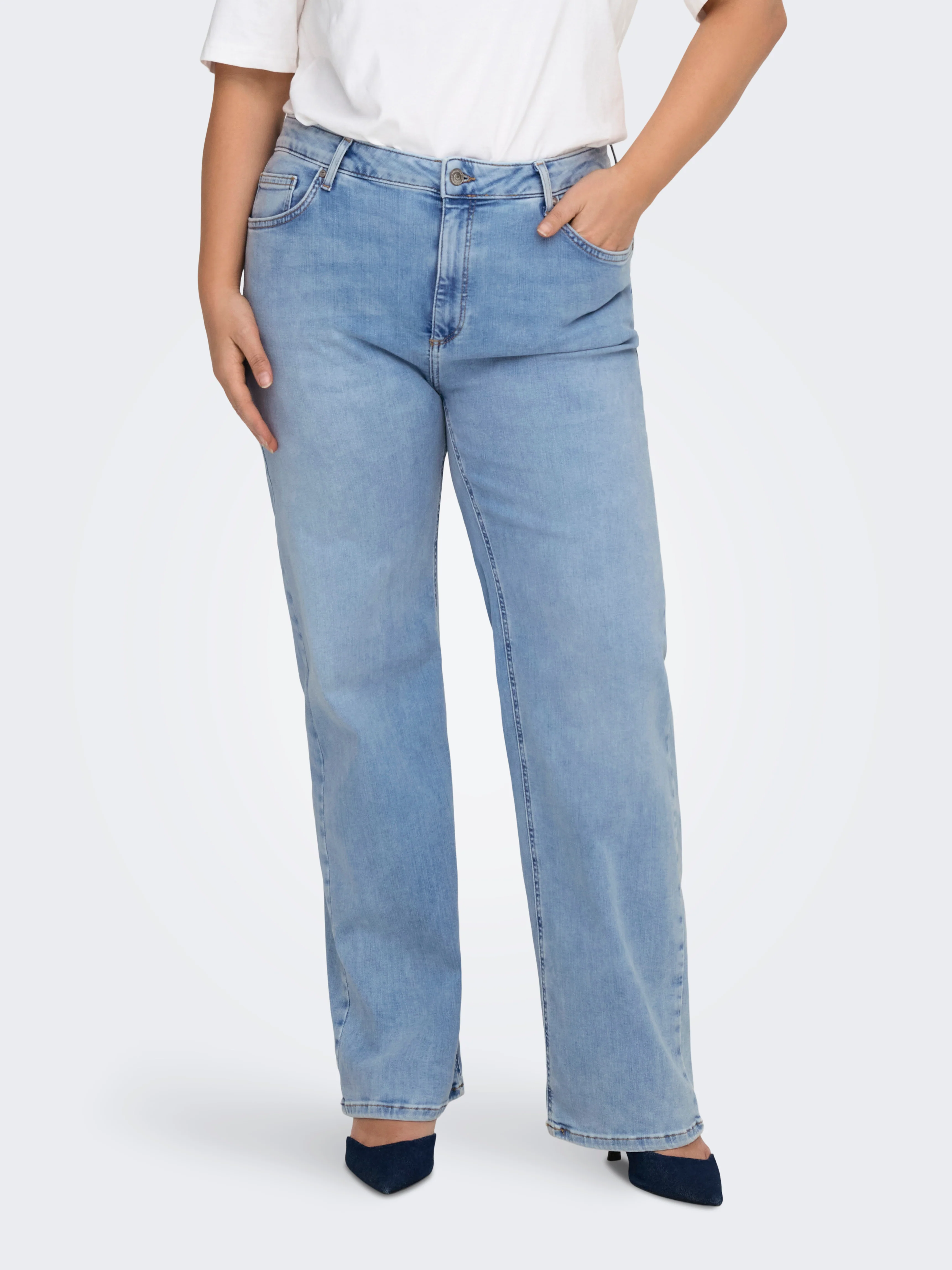 Only Carmakoma Jeans 15313368 177934-Light Blue Denim