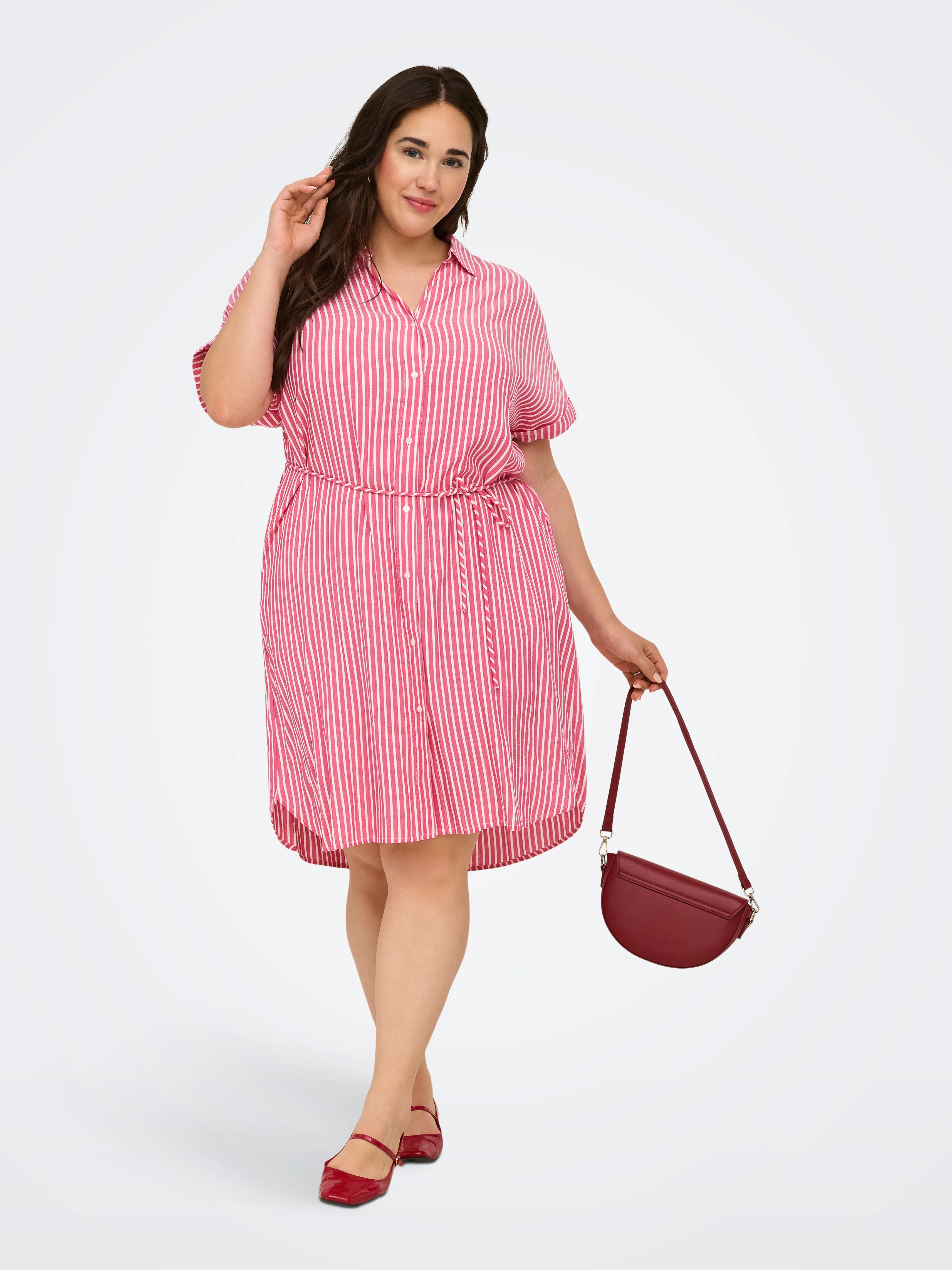 Only Carmakoma Jurk 15349907 178879002-Raspberry/cloud dancer - Image 10