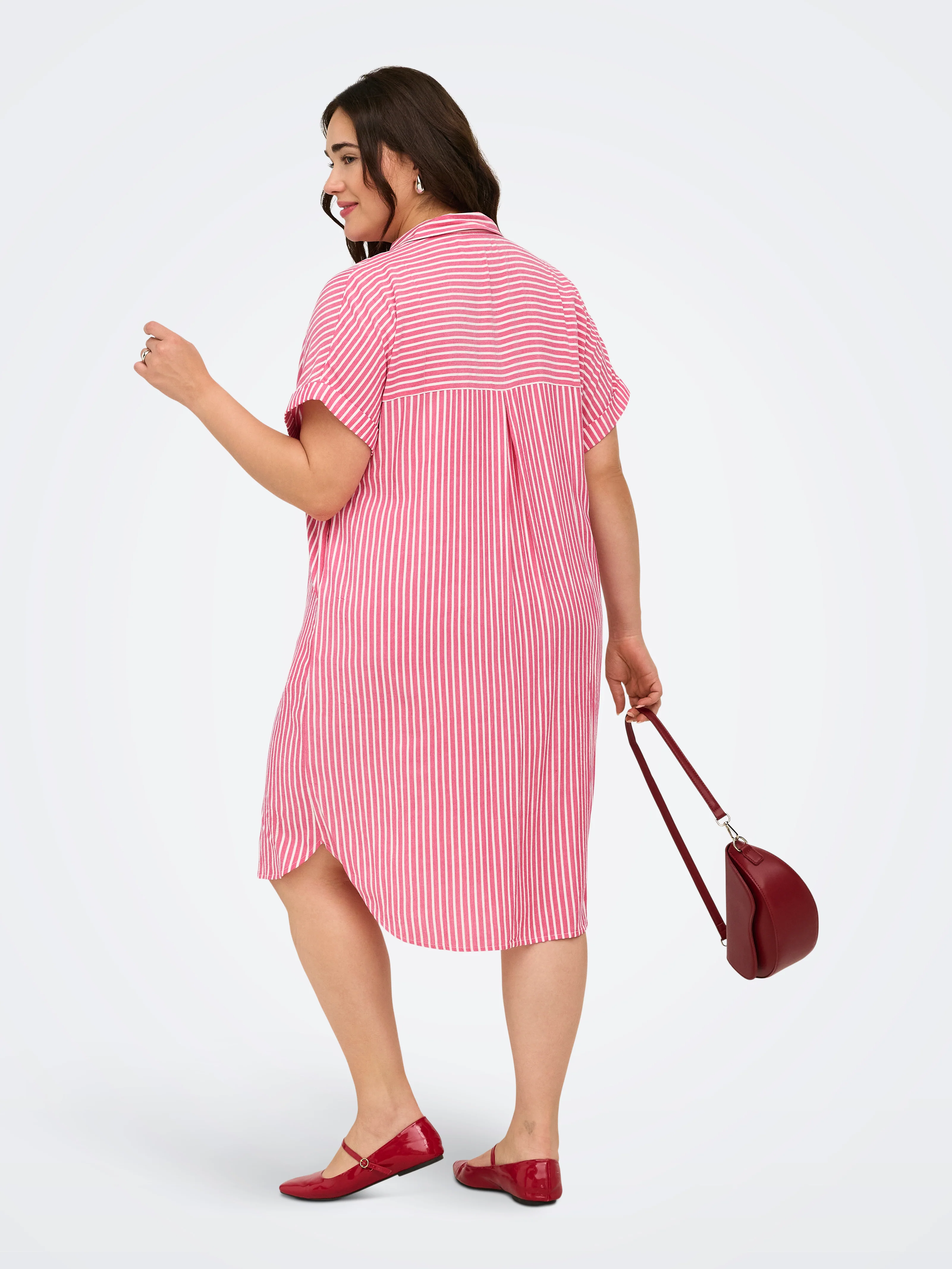 Only Carmakoma Jurk 15349907 178879002-Raspberry/cloud dancer - Image 5