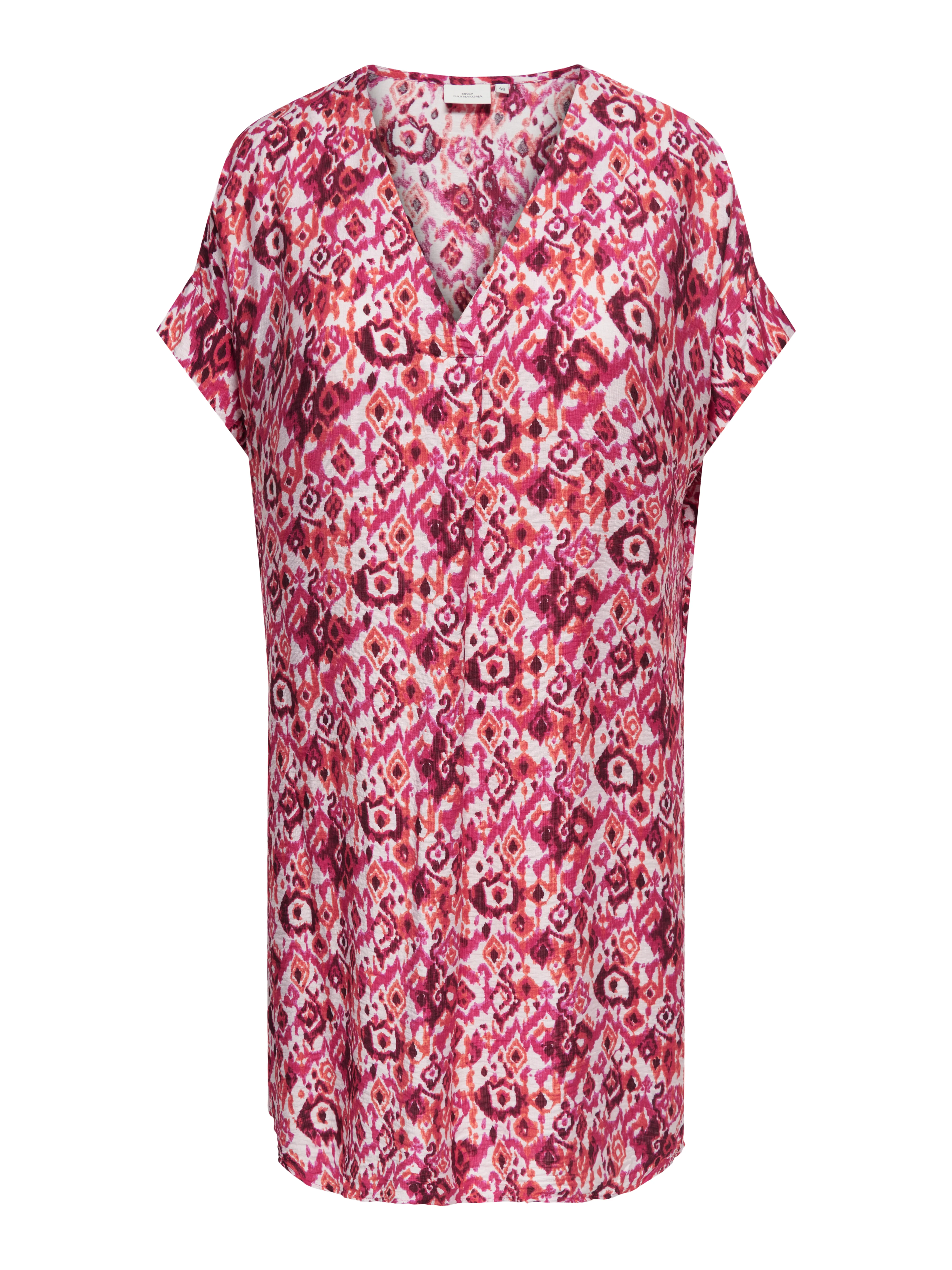 Only Carmakoma Jurk 15372194 178312002-Fuchsia Purple/SUMMER GEO