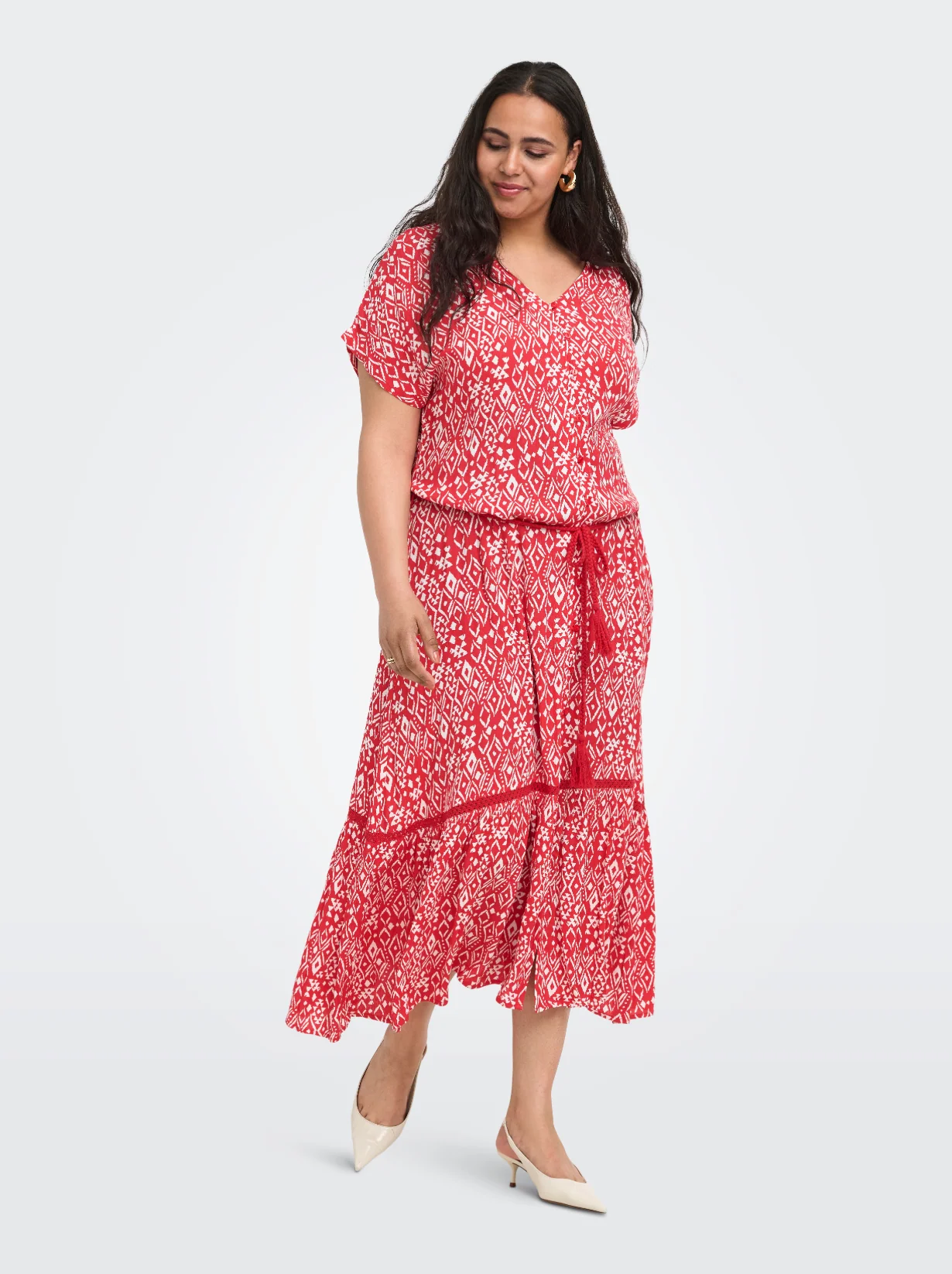 Only Carmakoma Jurk 15375685 178934001-Poinsettia/SUMMER TRIBE