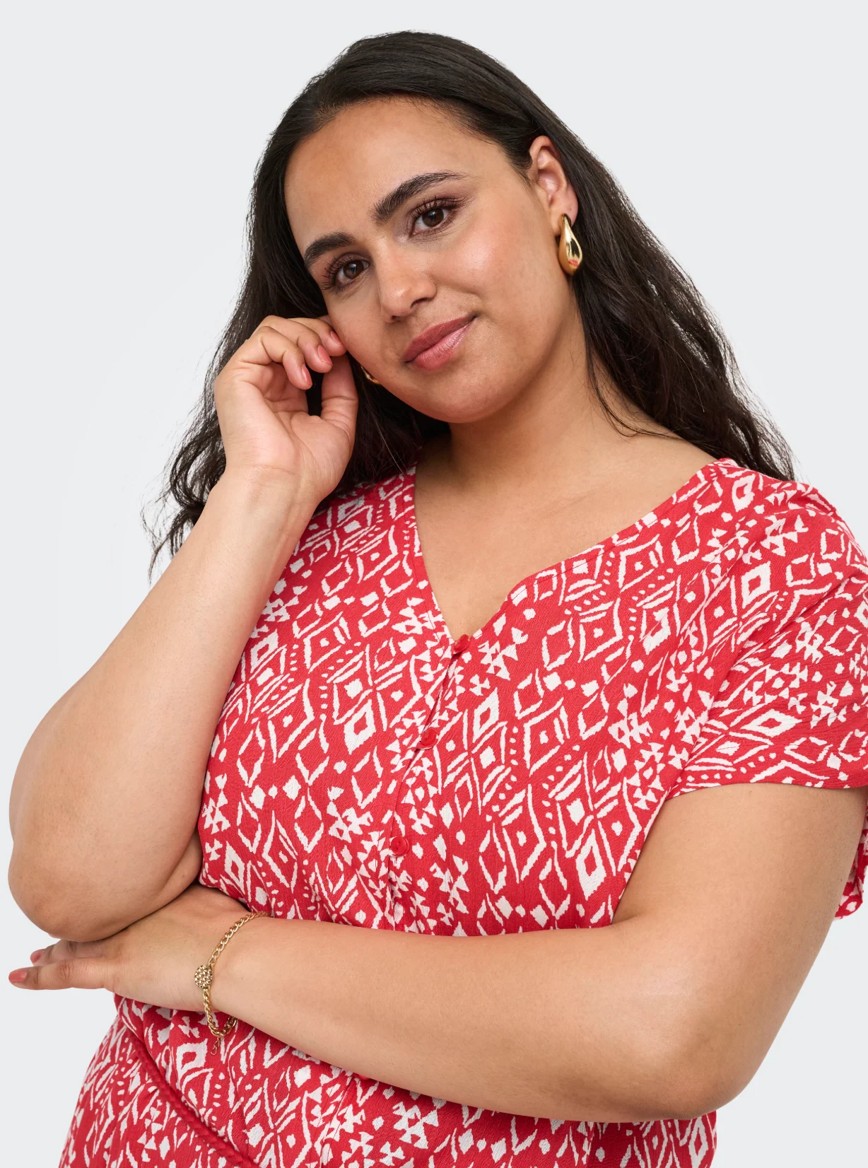 Only Carmakoma Jurk 15375685 178934001-Poinsettia/SUMMER TRIBE - Image 2