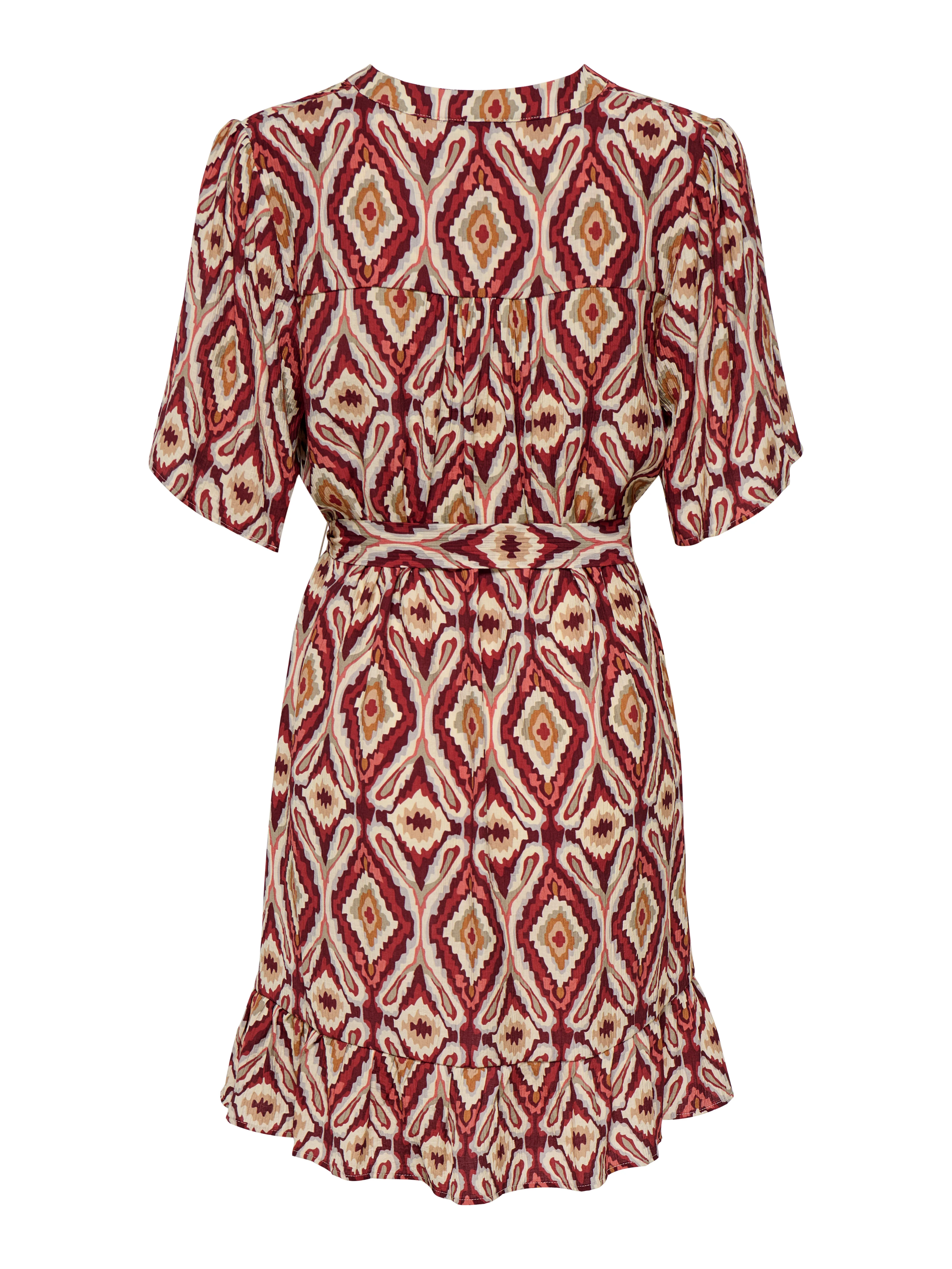 Only Carmakoma Jurk 15381357 234335001-Brick Red/Abstract squares - Image 5