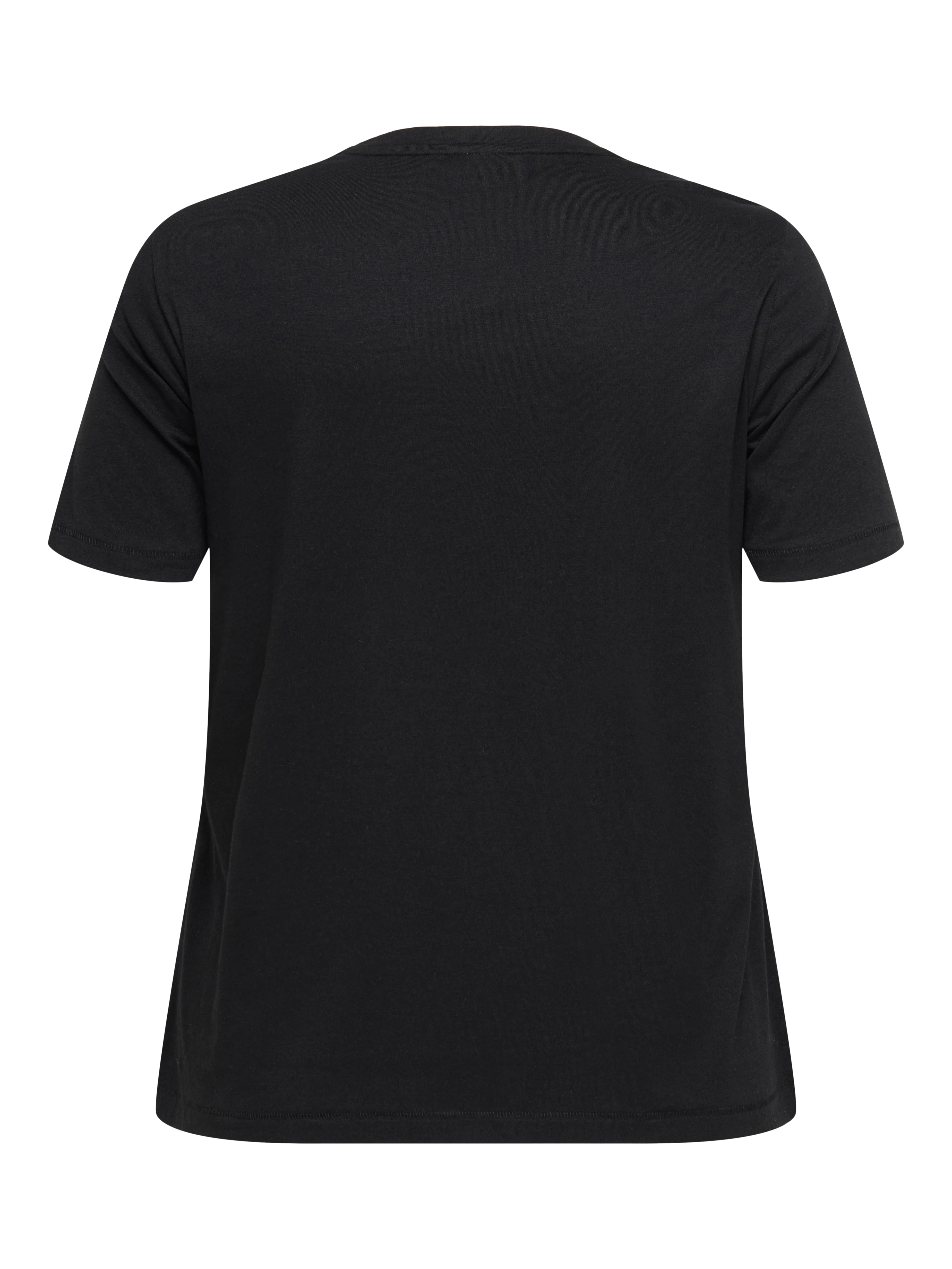 Only Carmakoma LM T-Shirt 15353379 177911003-Black/Botanical - Image 4