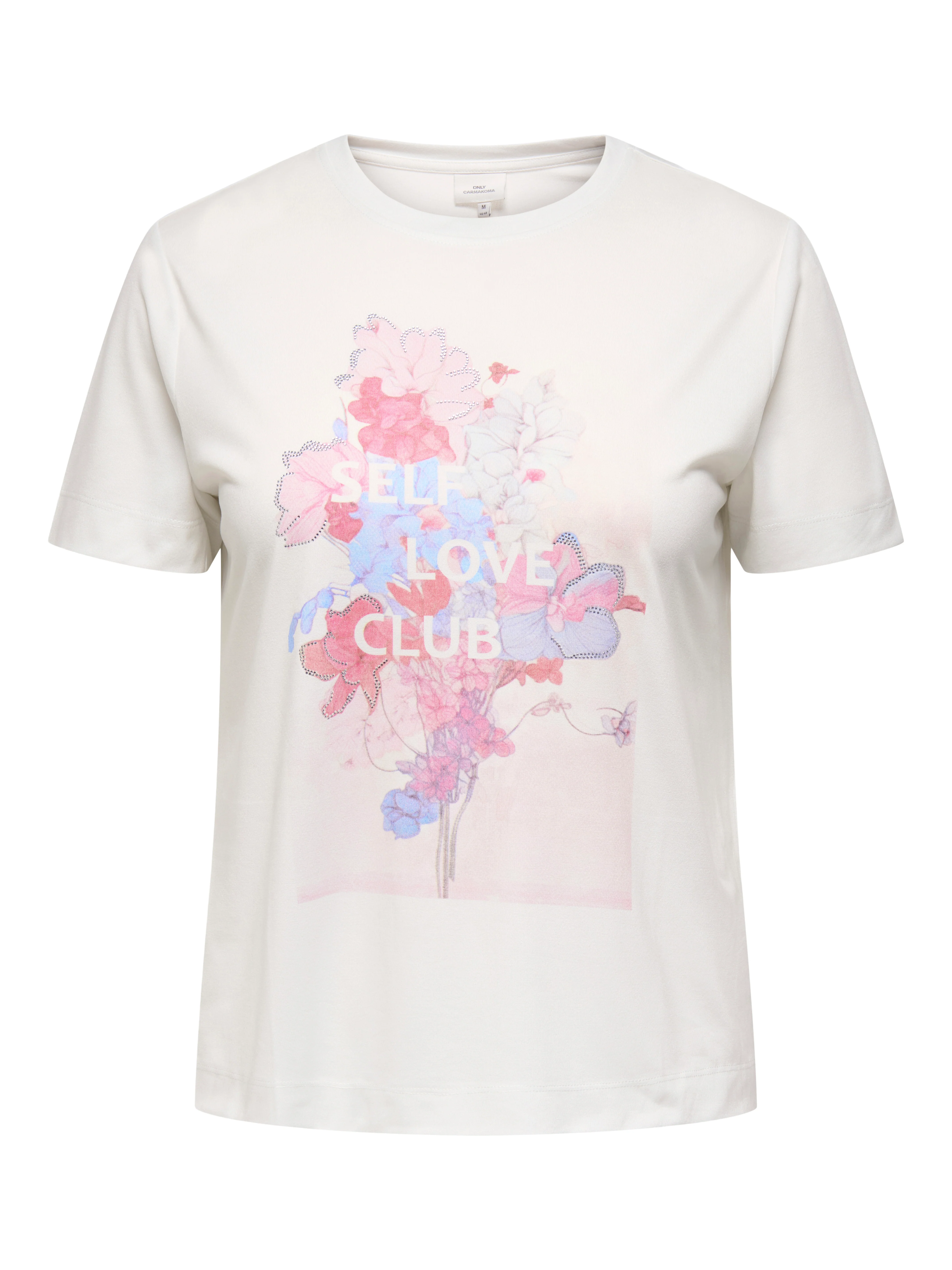 Only Carmakoma LM T-Shirt 15368821 177922002-Cloud Dancer/FLOWER - Image 8
