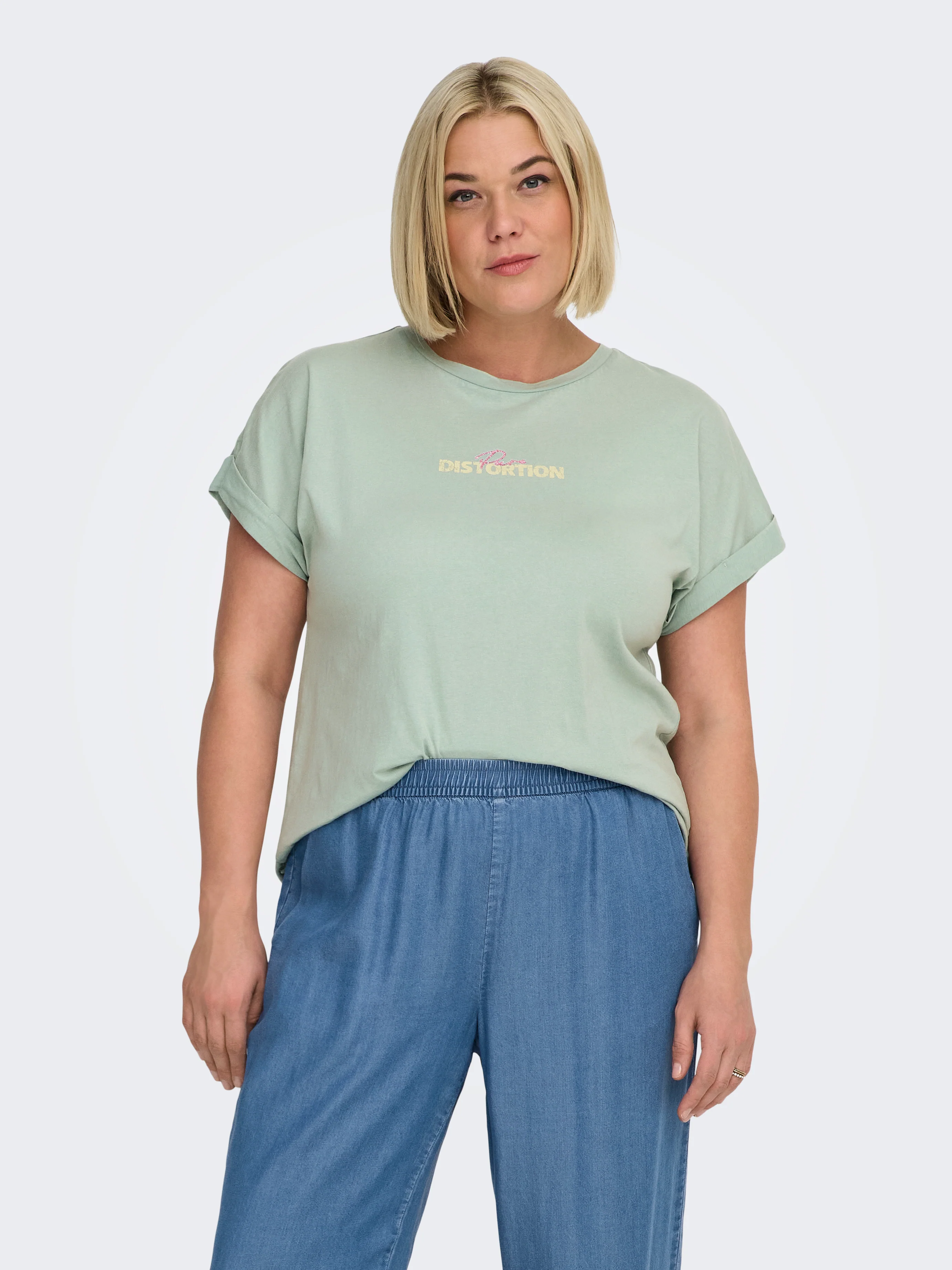Only Carmakoma LM T-Shirt 15371457 254595001-Jadeite/Electric - Image 5