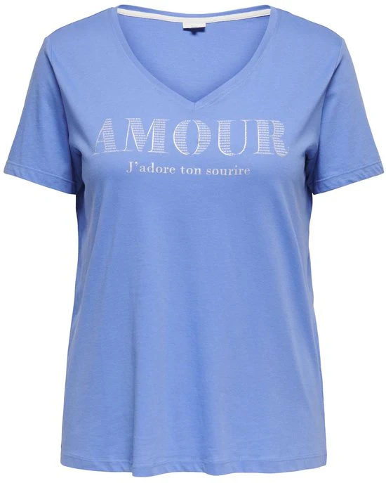 Only Carmakoma LM T-Shirt 15372129 177937001-Ultramarine/Amour - Image 3