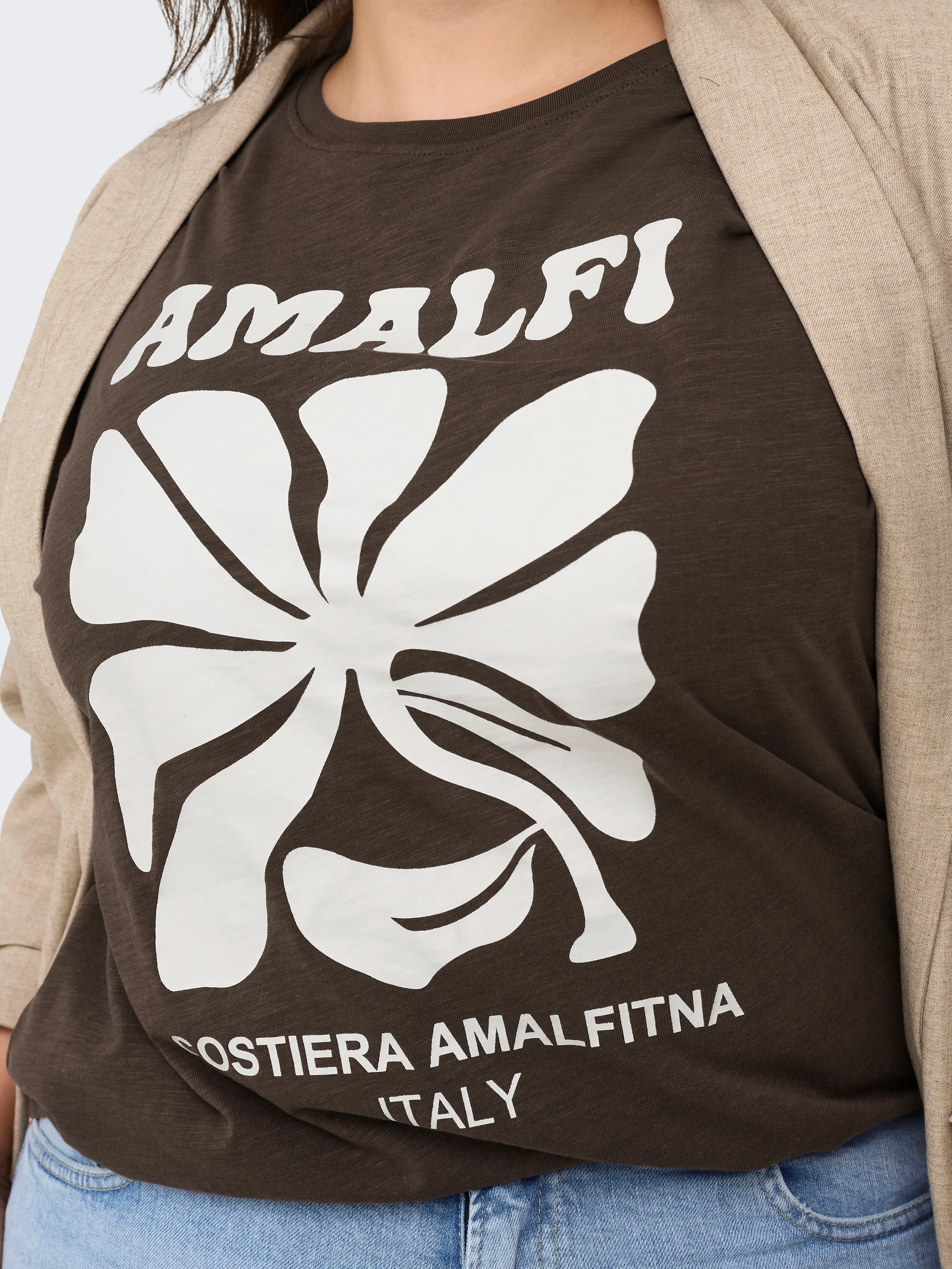 Only Carmakoma LM T-Shirt 15375562 286415001-Chocolate Martini/Cloud Dancer Amal - Image 32