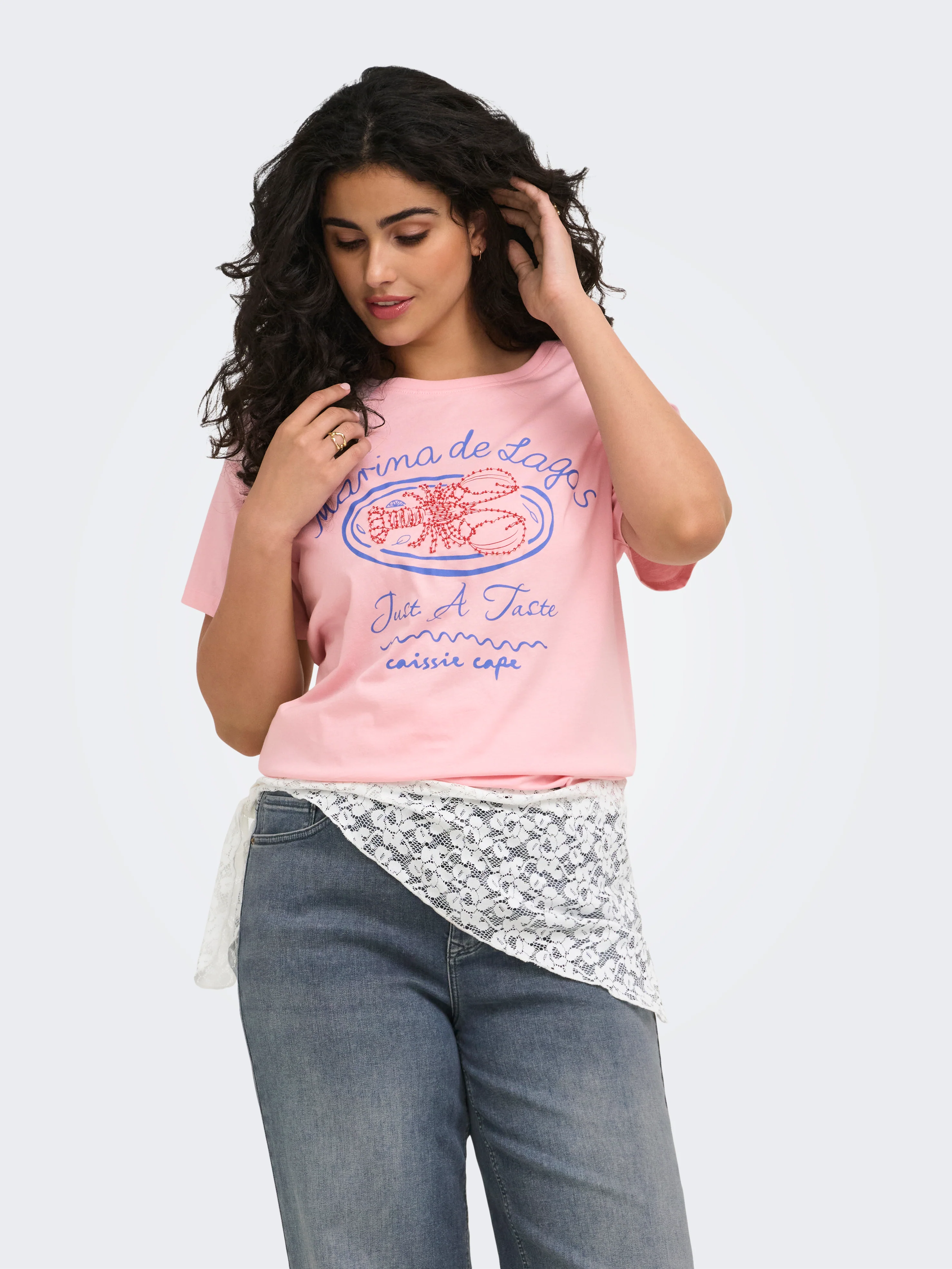 Only Carmakoma LM T-Shirt 15375563 305210001-Rosy Touch/Lobster - Image 19
