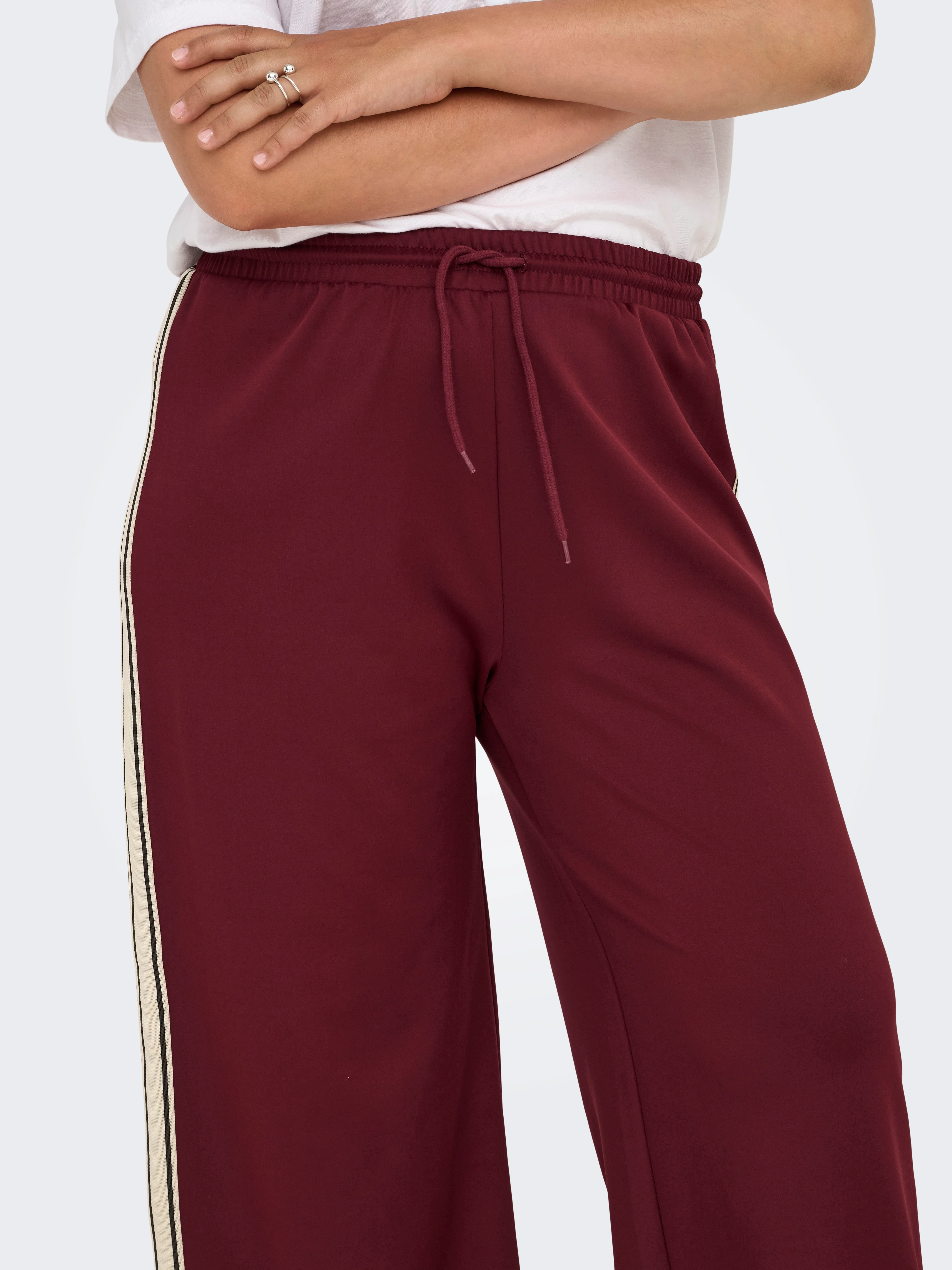 Only Carmakoma PANTALON 15366224 182651001-Cabernet/Black/birch stripe - Image 4