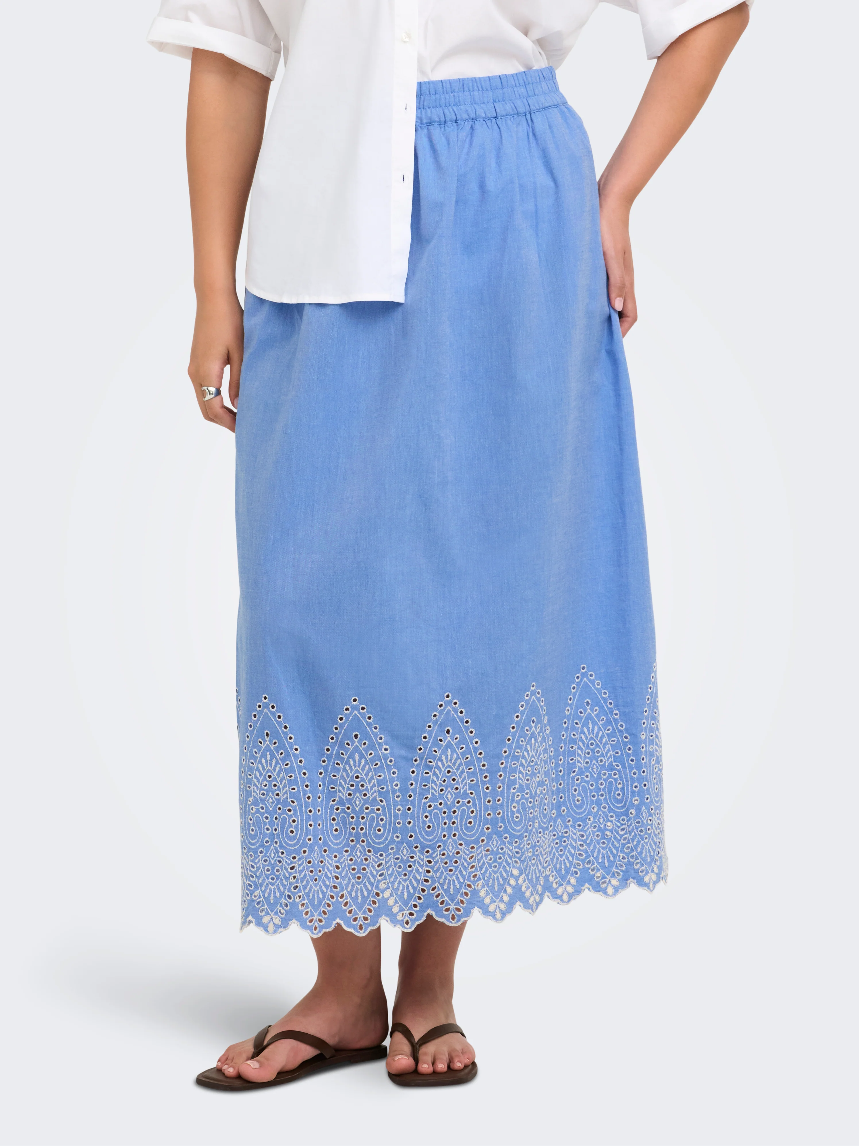 Only Carmakoma Rok 15369718 186578001-Blue Bonnet/BRIGHT WHITE EMB - Image 64