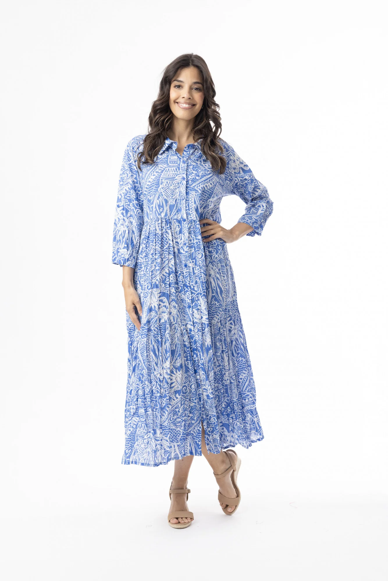 Orientique Jurk 40228 Blue - Image 4
