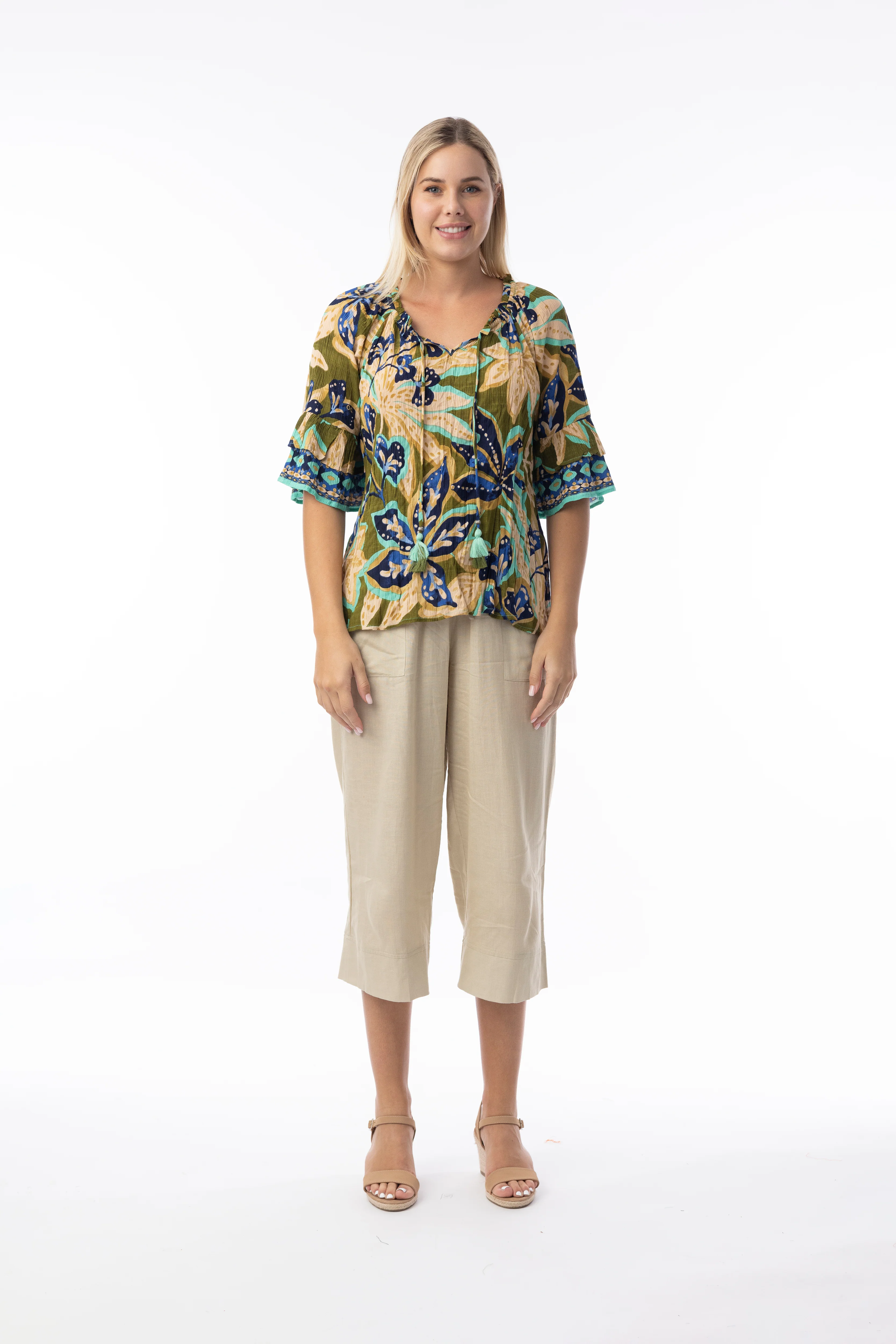 Orientique Top 82212 Print