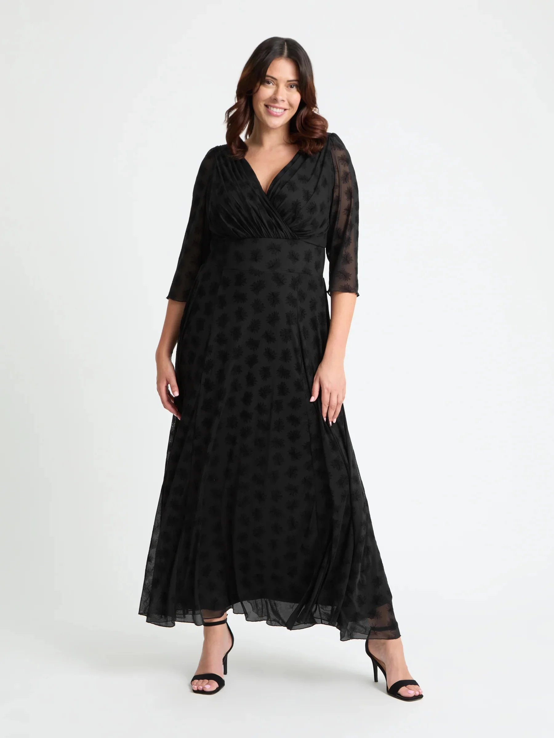 Scarlett & Jo Jurk L8410 BLACK FLOWER FLOCK BLACK FLOWER FLOCK - Image 5