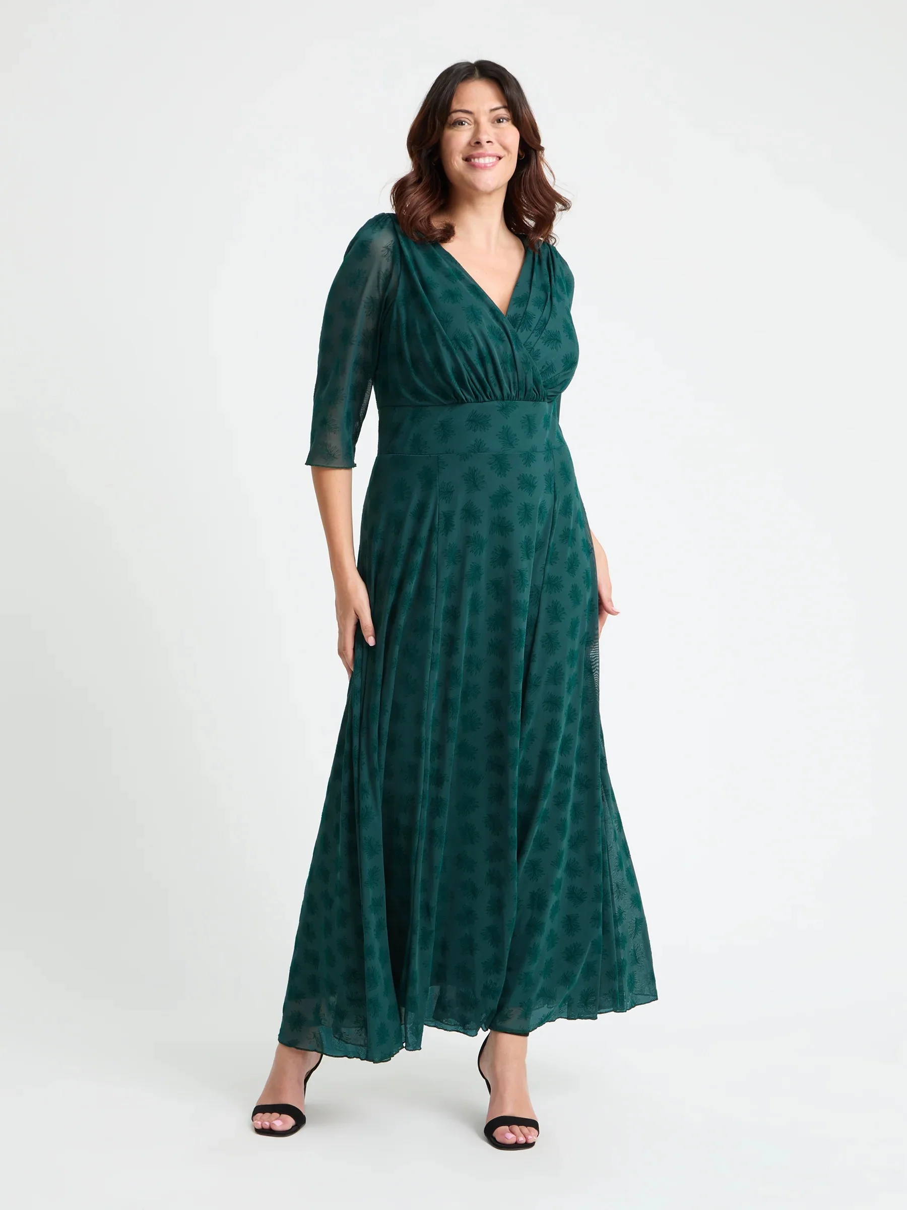 Scarlett & Jo Jurk L8410 DARK GREEN FLOCK DARK GREEN FLOCK - Image 12